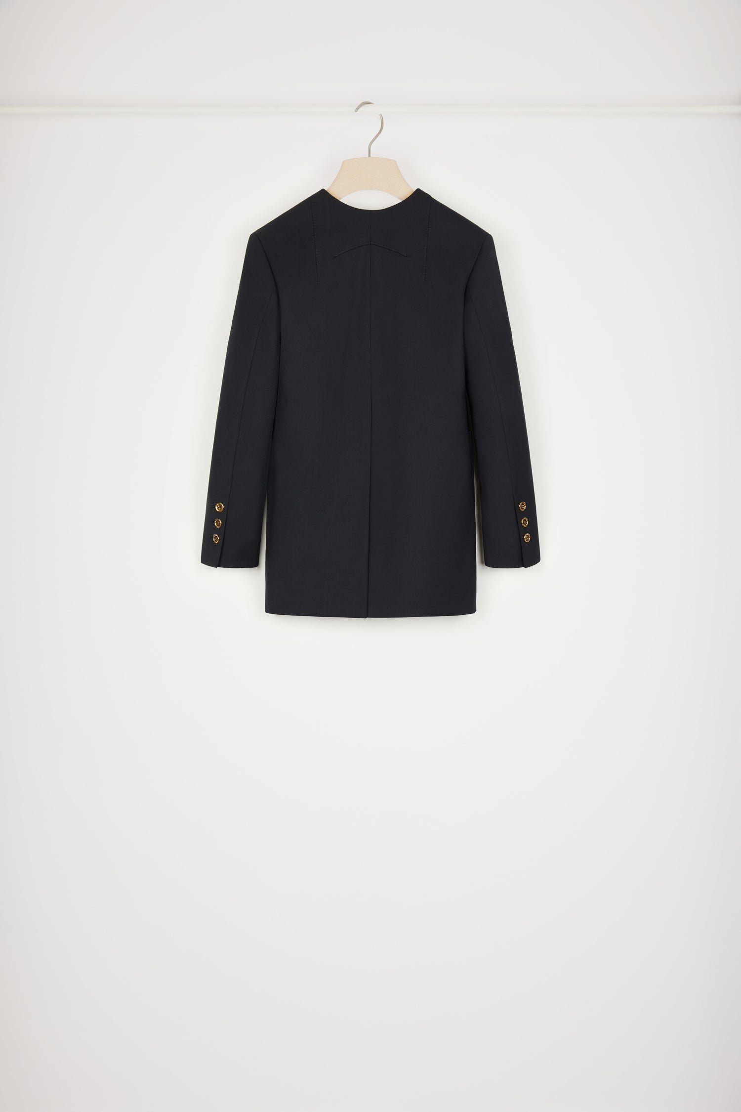 Patou P23JA0020103698N veste bleu marine laine croisée