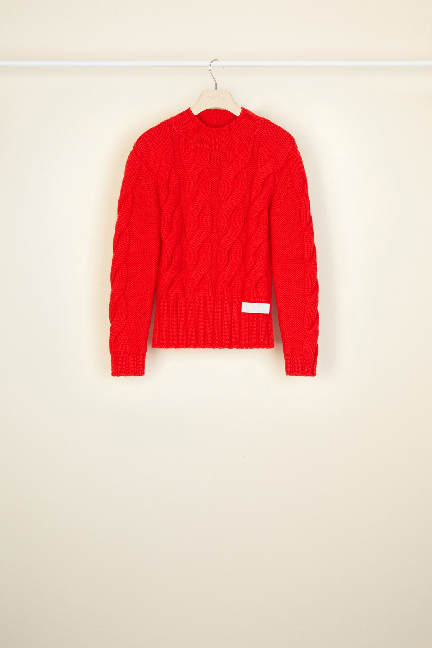 Patou P21KN0498038303R pull capucine red laine XS-XL