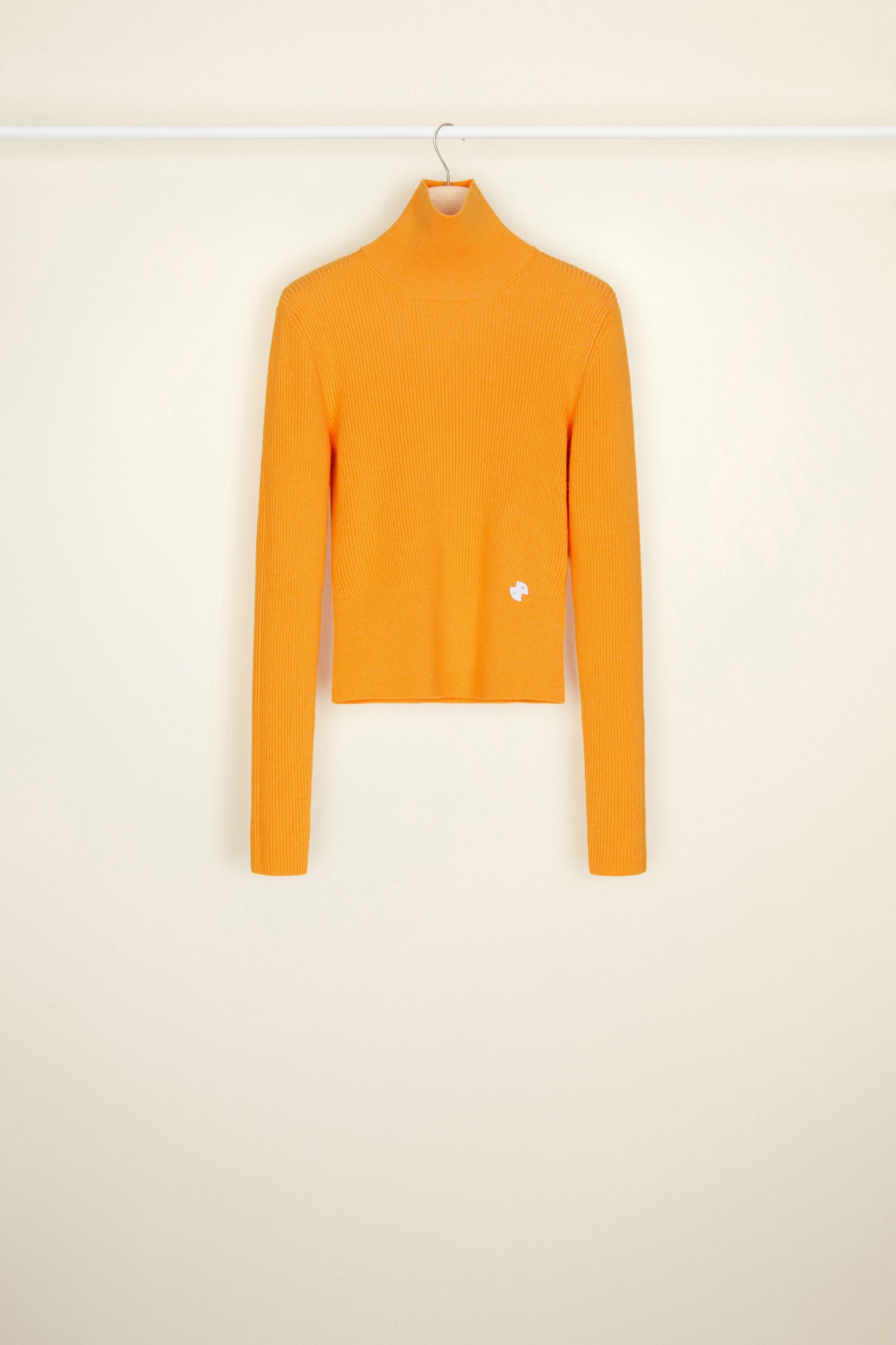 Patou KN058 Pull maille côtelée Orange XS-XL