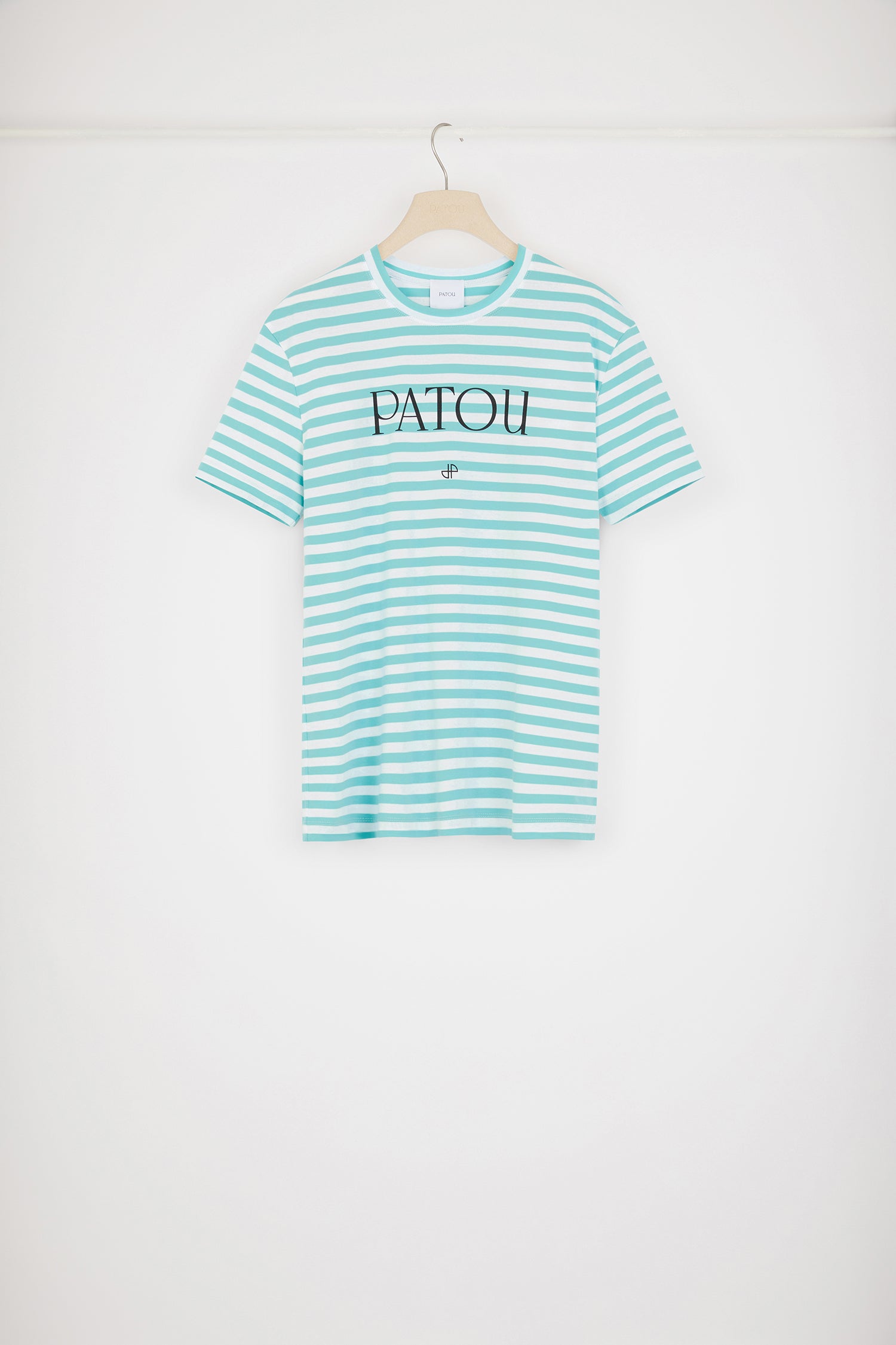 Patou JE032 t-shirt rayé coton vert petites rayures