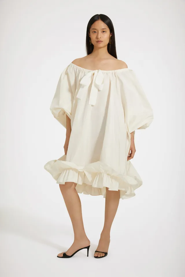 Patou P23DR1080011007W robe ivoire faille recyclée