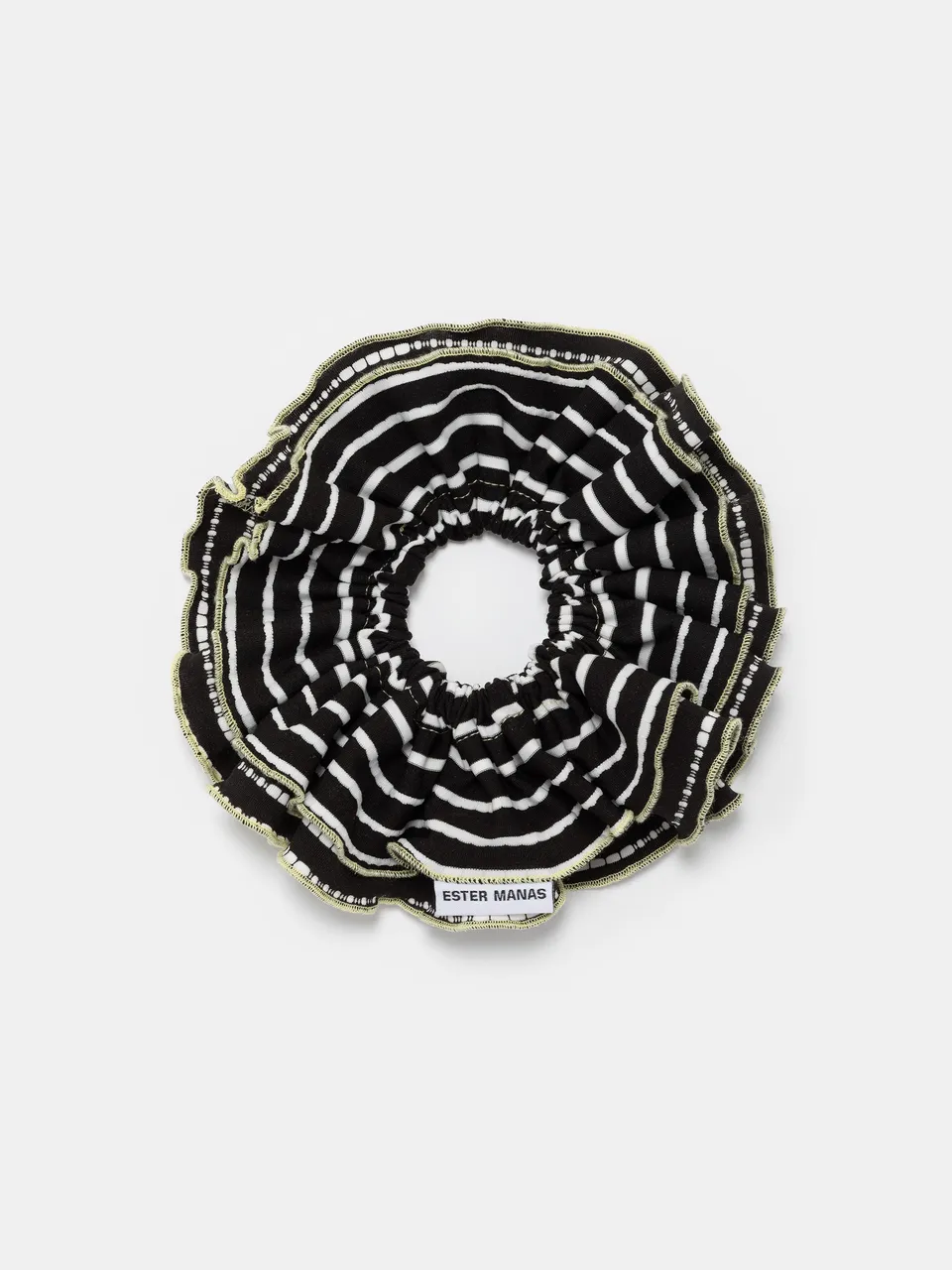 Ester Manas Striped scrunchie chouchou imprimé 16 cm