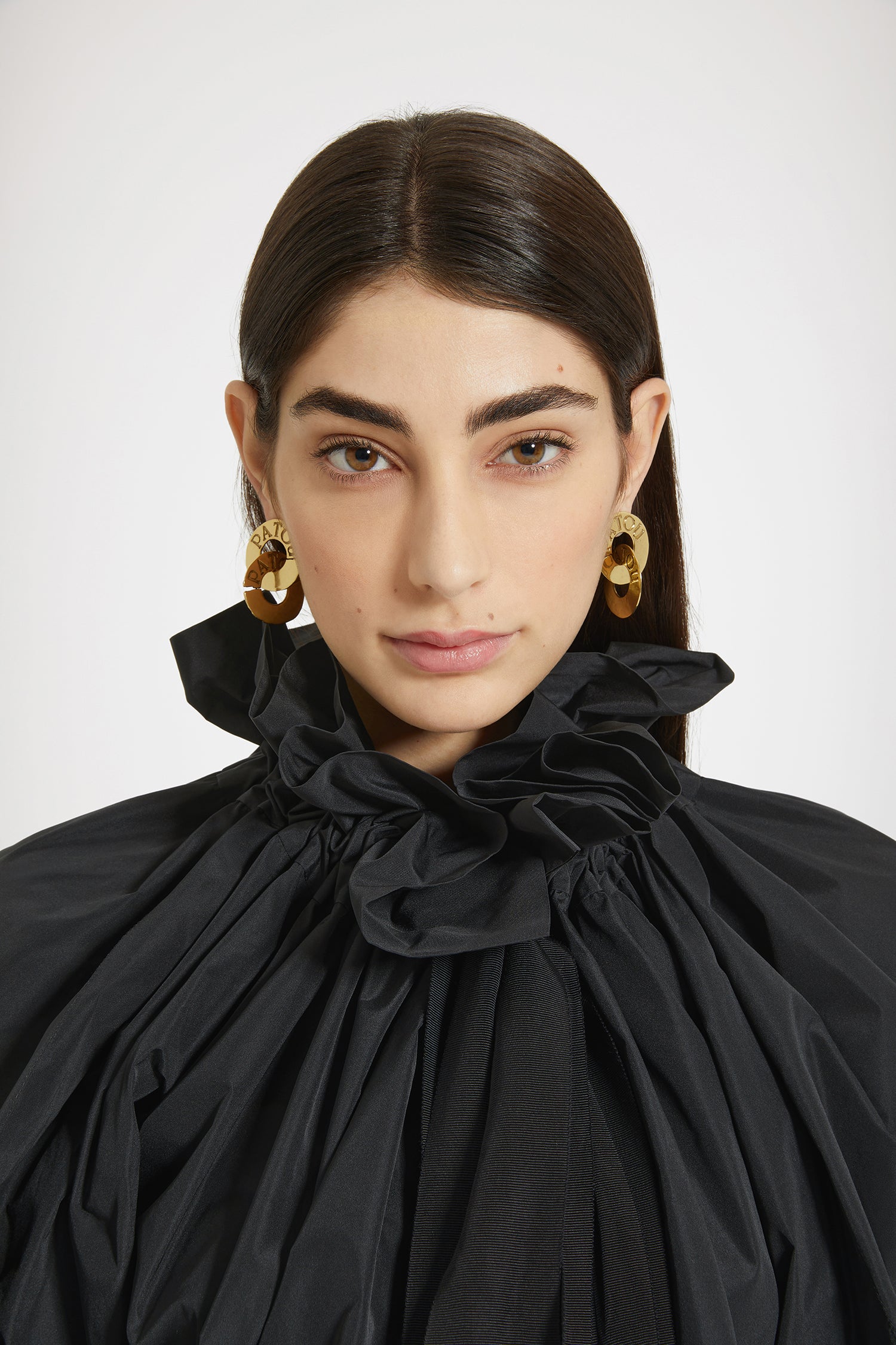 Patou TO032 crop top coton bio noir Total Eclipse