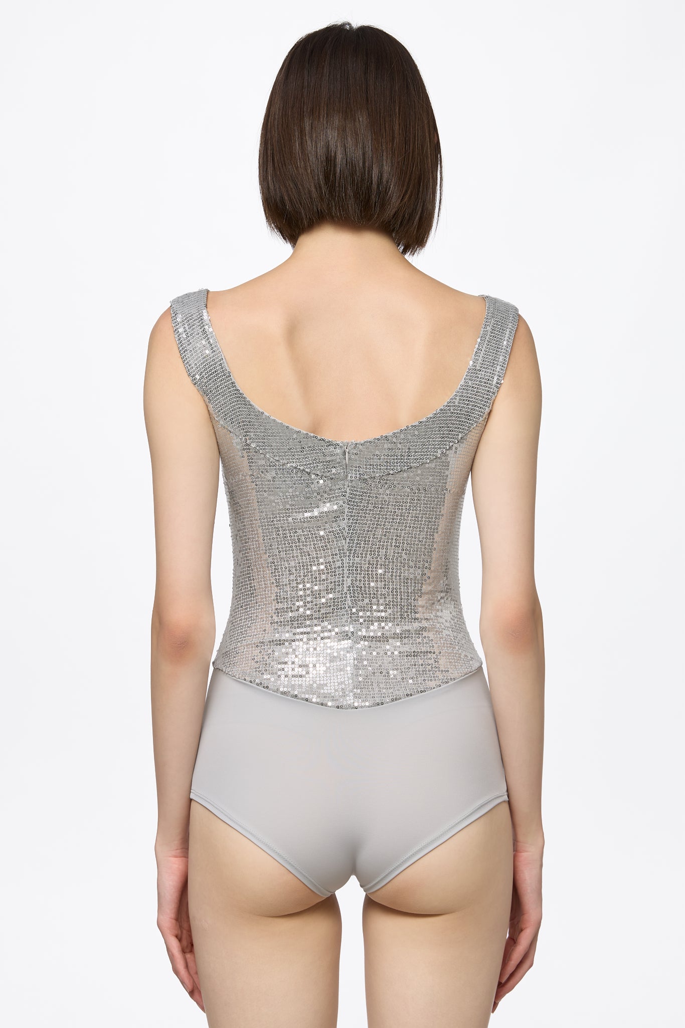 ATU Body Couture Bodysuits body argent sequins col carré