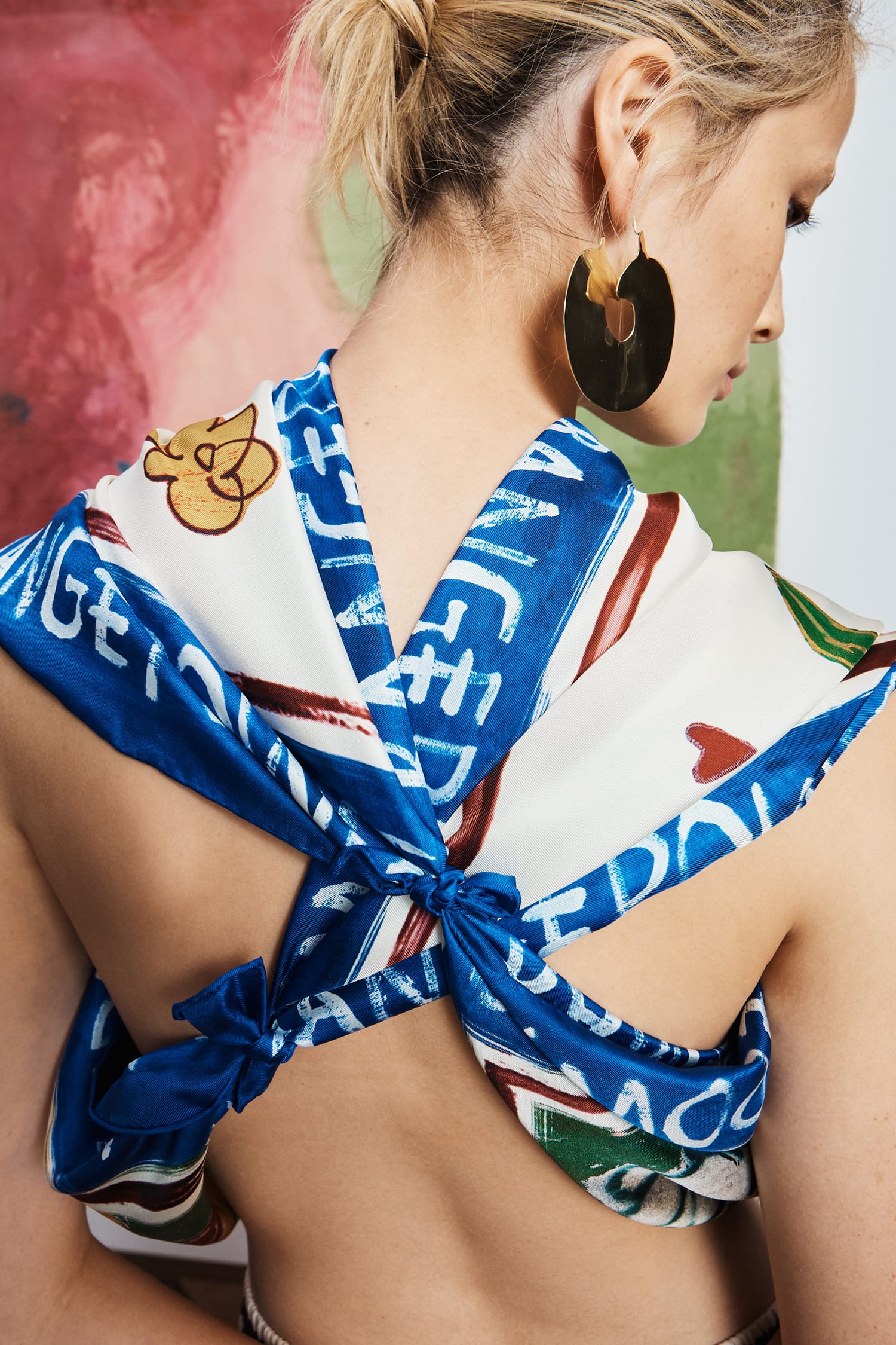 Alemäis Tangible Love Foulard carré soie imprimé