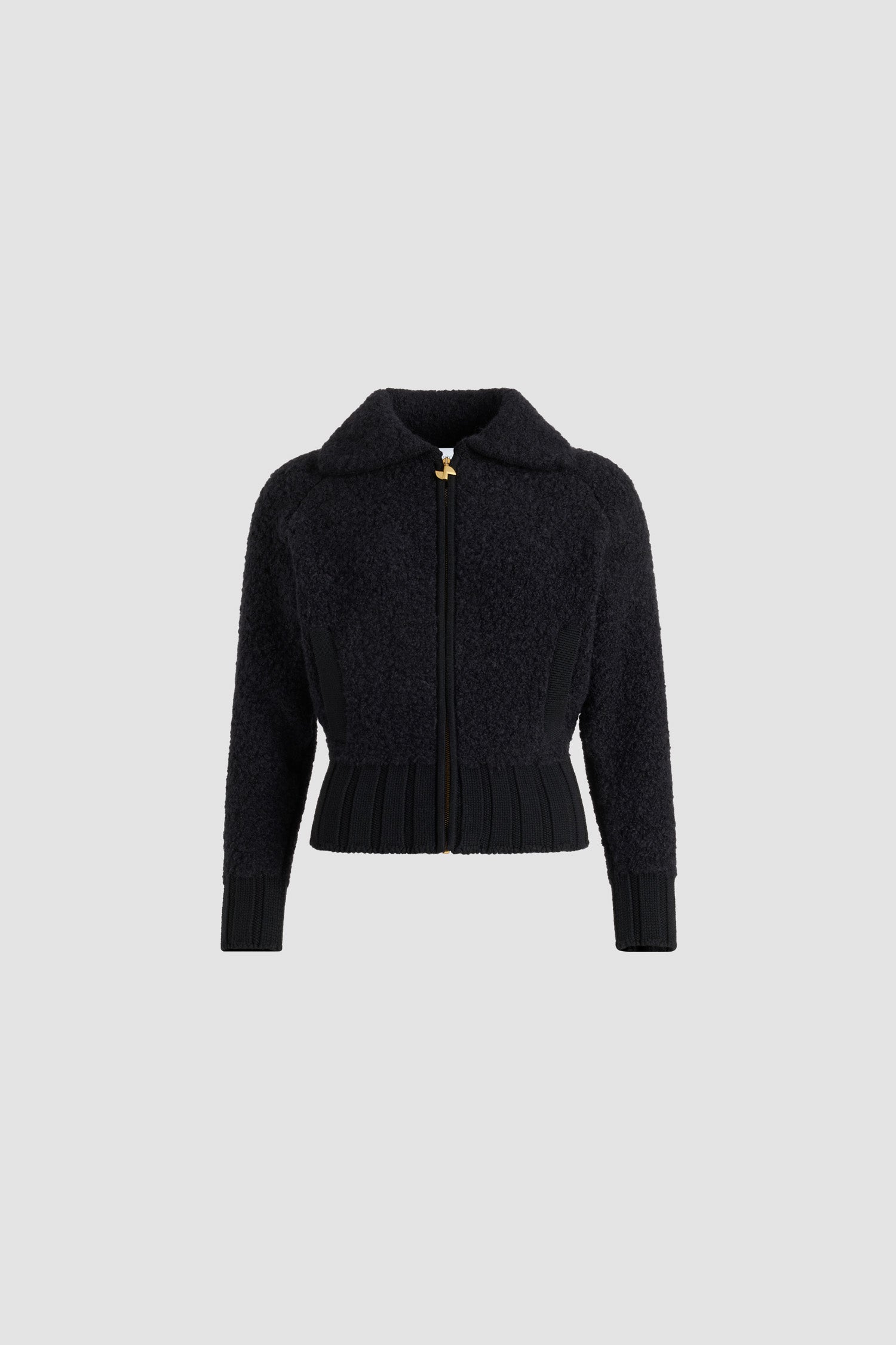 Patou KN289 veste bomber bouclé Noire S laine