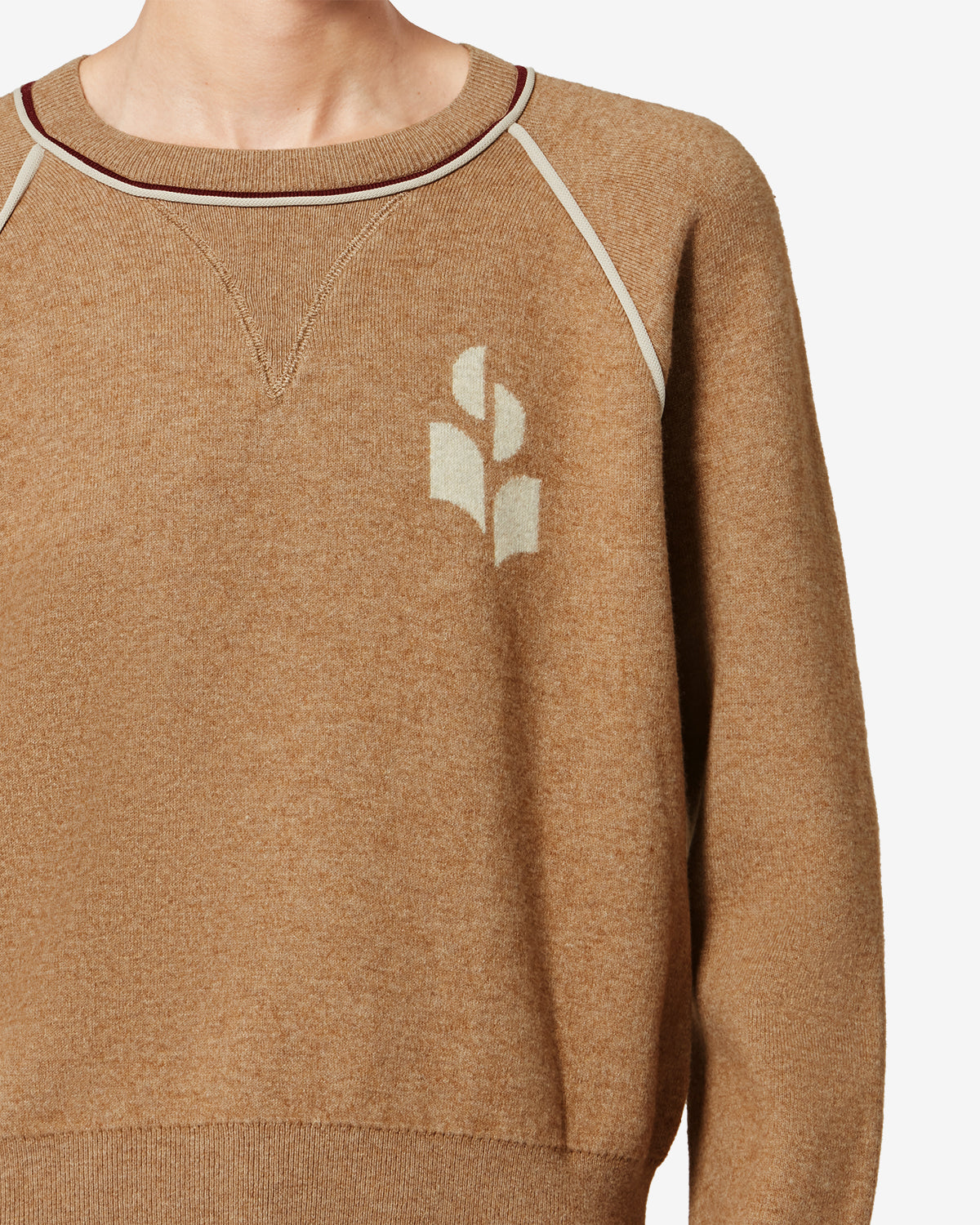 Isabel Marant Loriby pull camel-gris coton laine