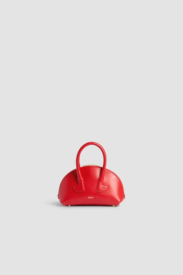 Patou Bowling BA019 sac Lipstick Red cuir lisse