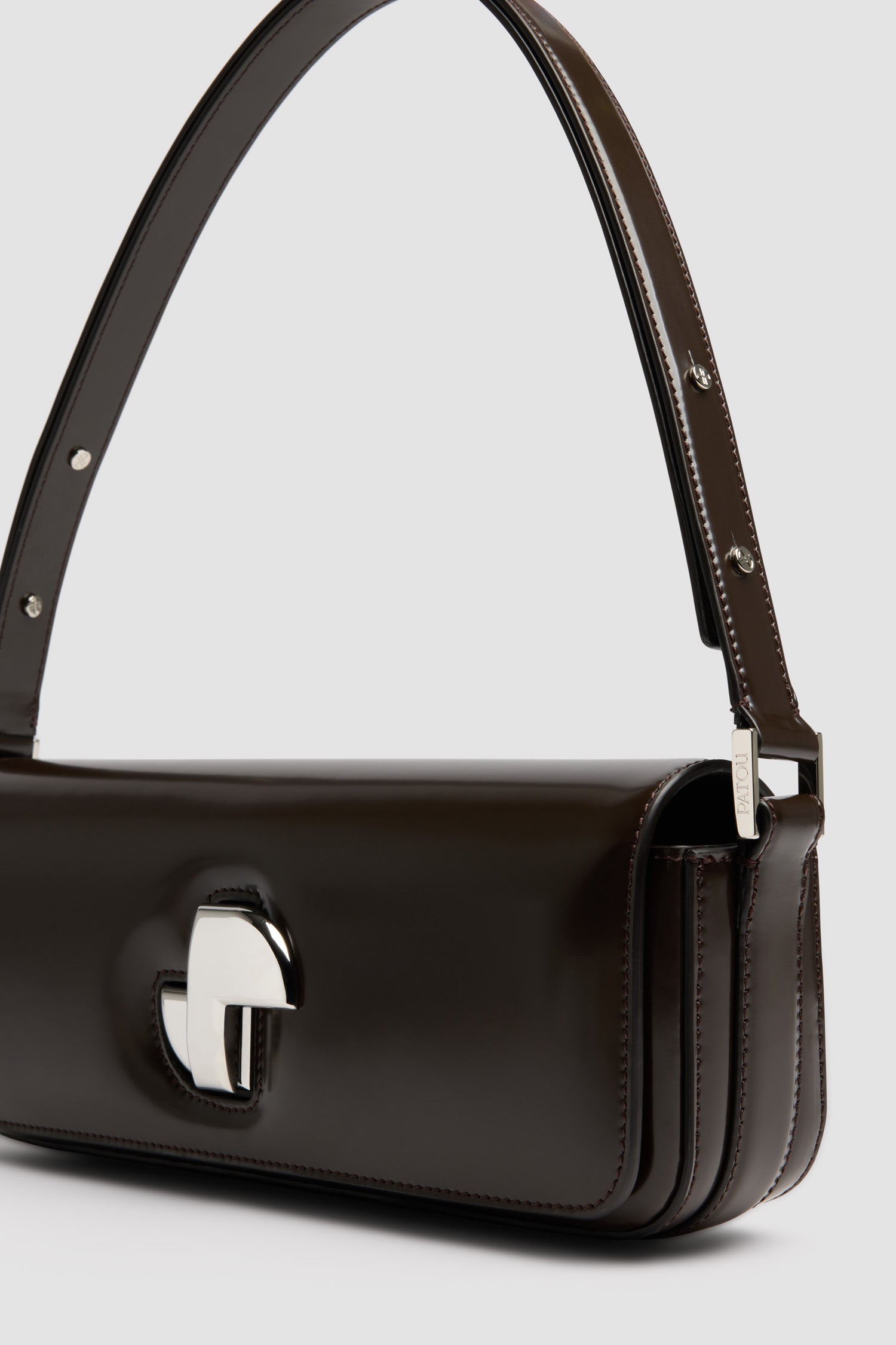 Patou Le Lock H25BA0205032812B sac cuir Smoked Ebony TU