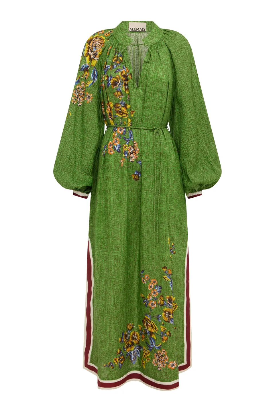 Alemäis Phyllis Midi Robe ramie ceinture