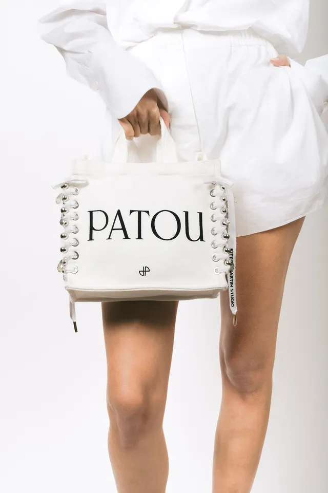 Patou SP052 E24SP0520076001W tote bag coton blanc bio