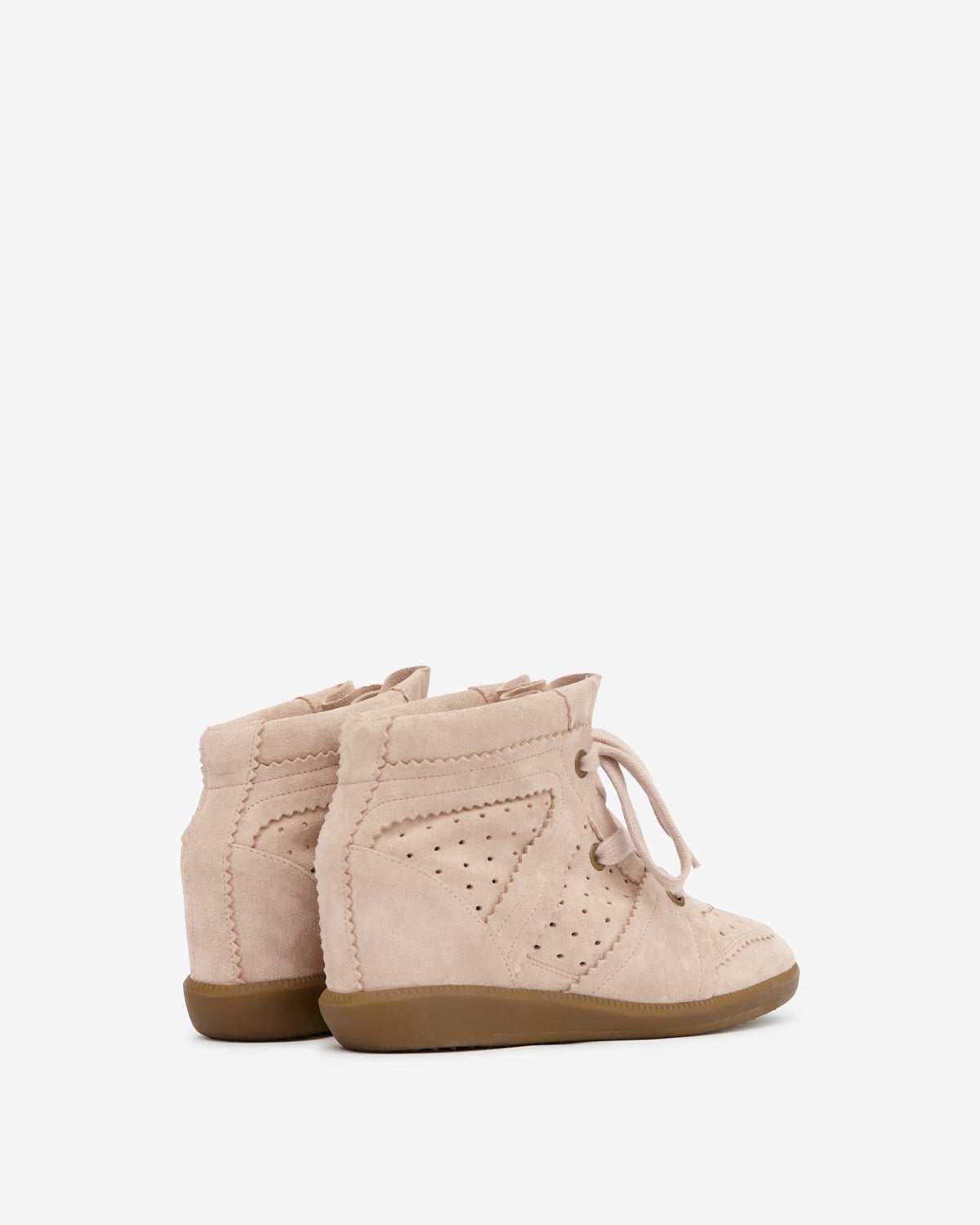 Isabel Marant Bobby baskets compensées rose pâle 5 cm