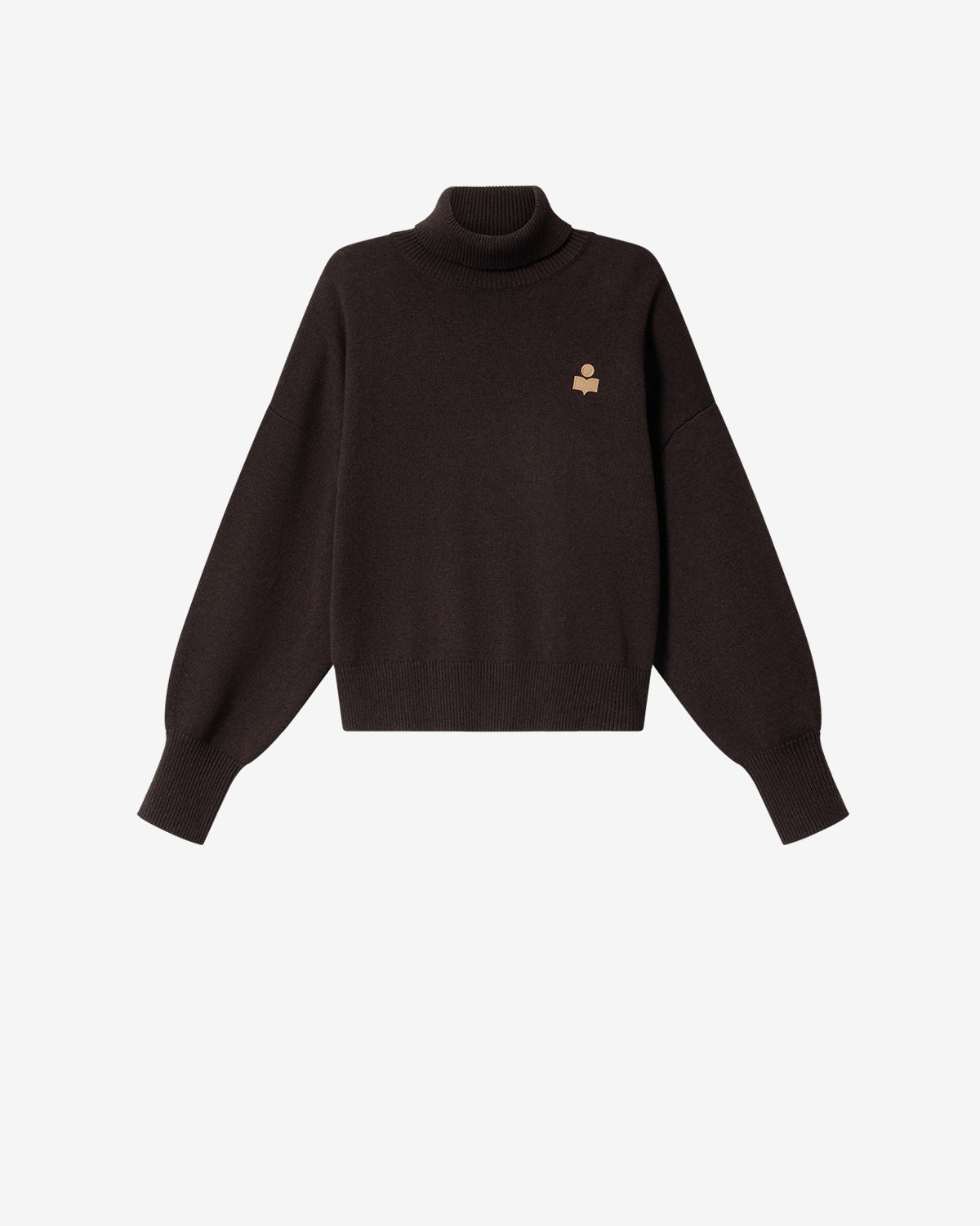 Isabel Marant Nasha PU0663 pull col roulé chocolat