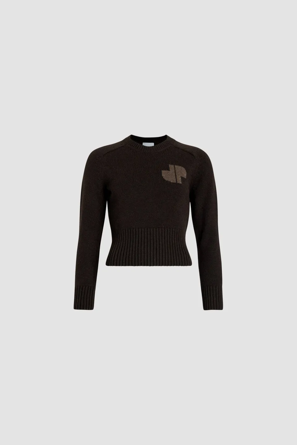 Patou KN202 pull laine cachemire marron JP