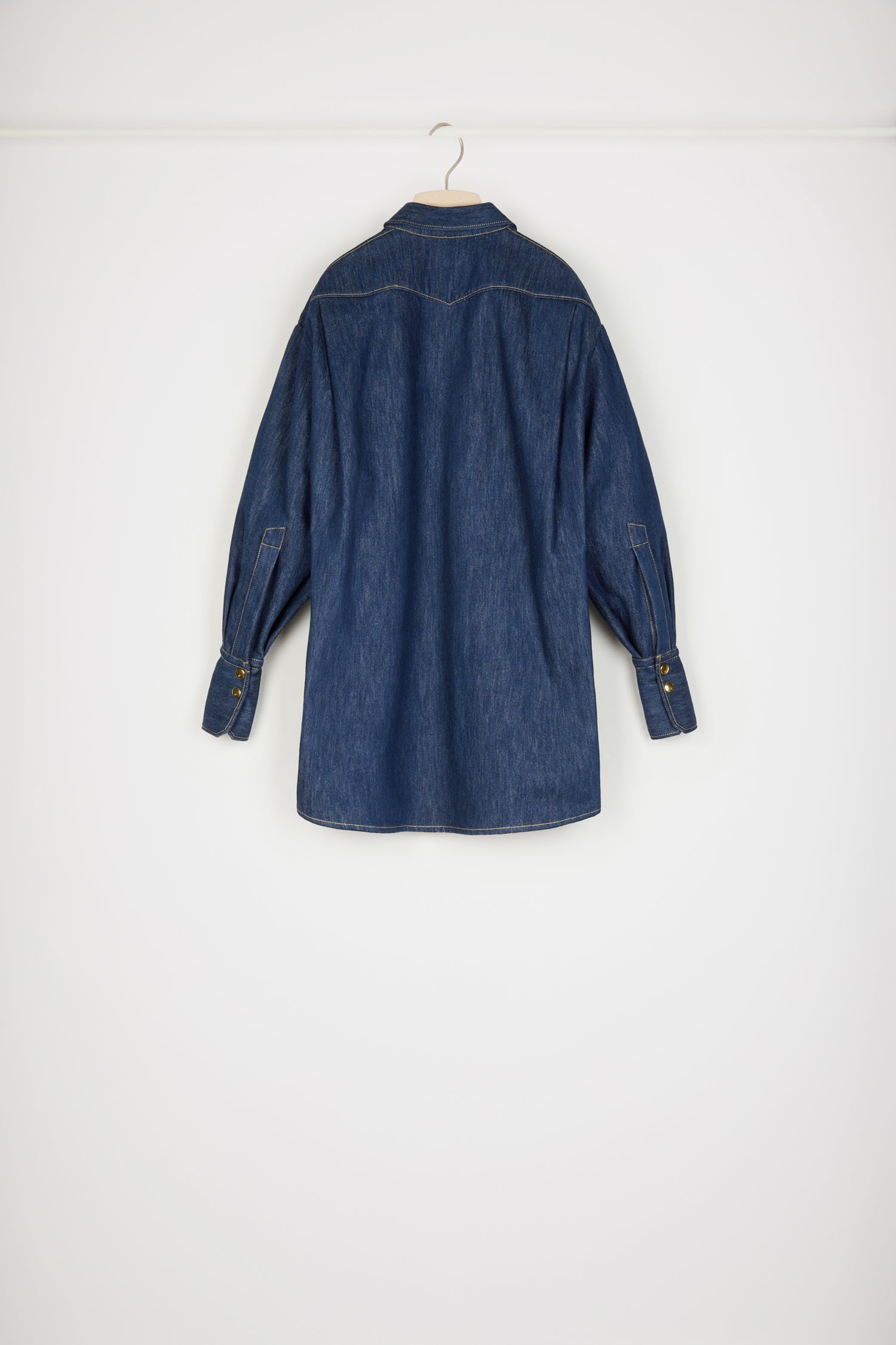 Patou OU021 surchemise denim coton bleu rodeo oversize