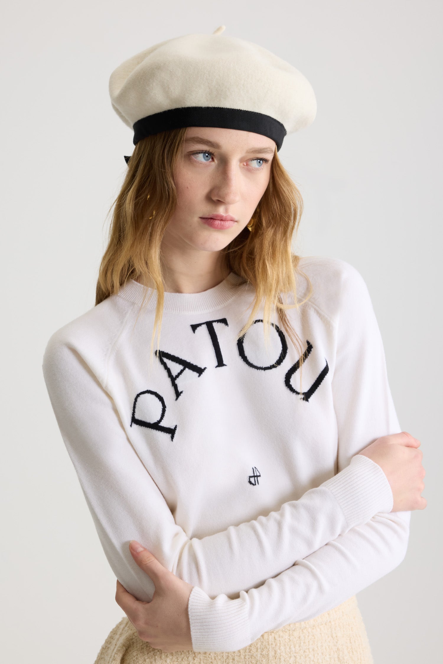 Patou Accessories AC112 béret blanc Snowberry White laine