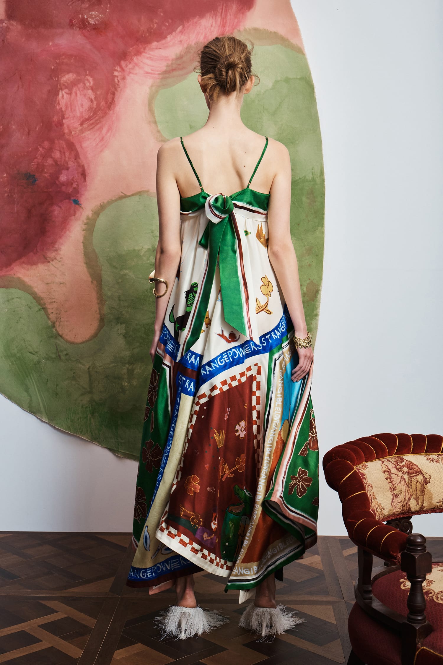 Alemäis Tangible Love robe midi soie bretelles