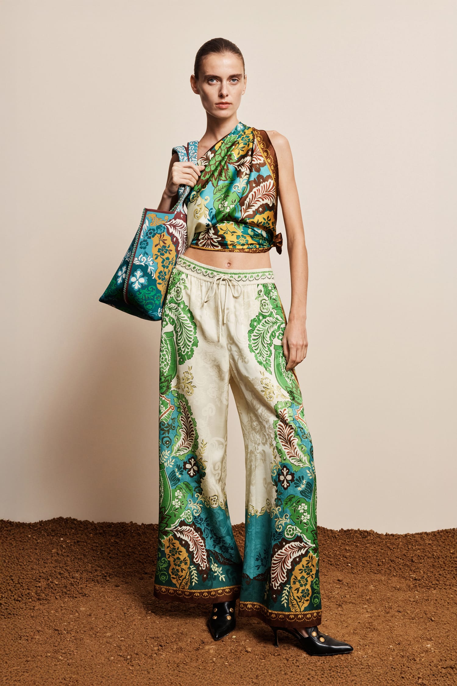 Alemaïs Florence foulard carré soie imprimé taille unique