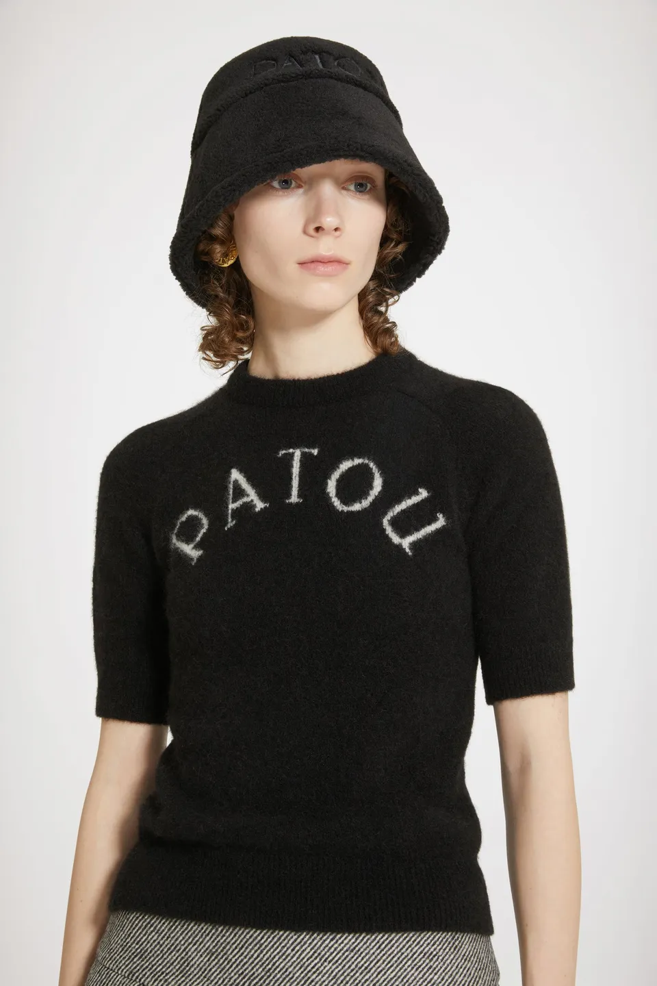 Patou H23KN1498065999B top maille alpaga noir M