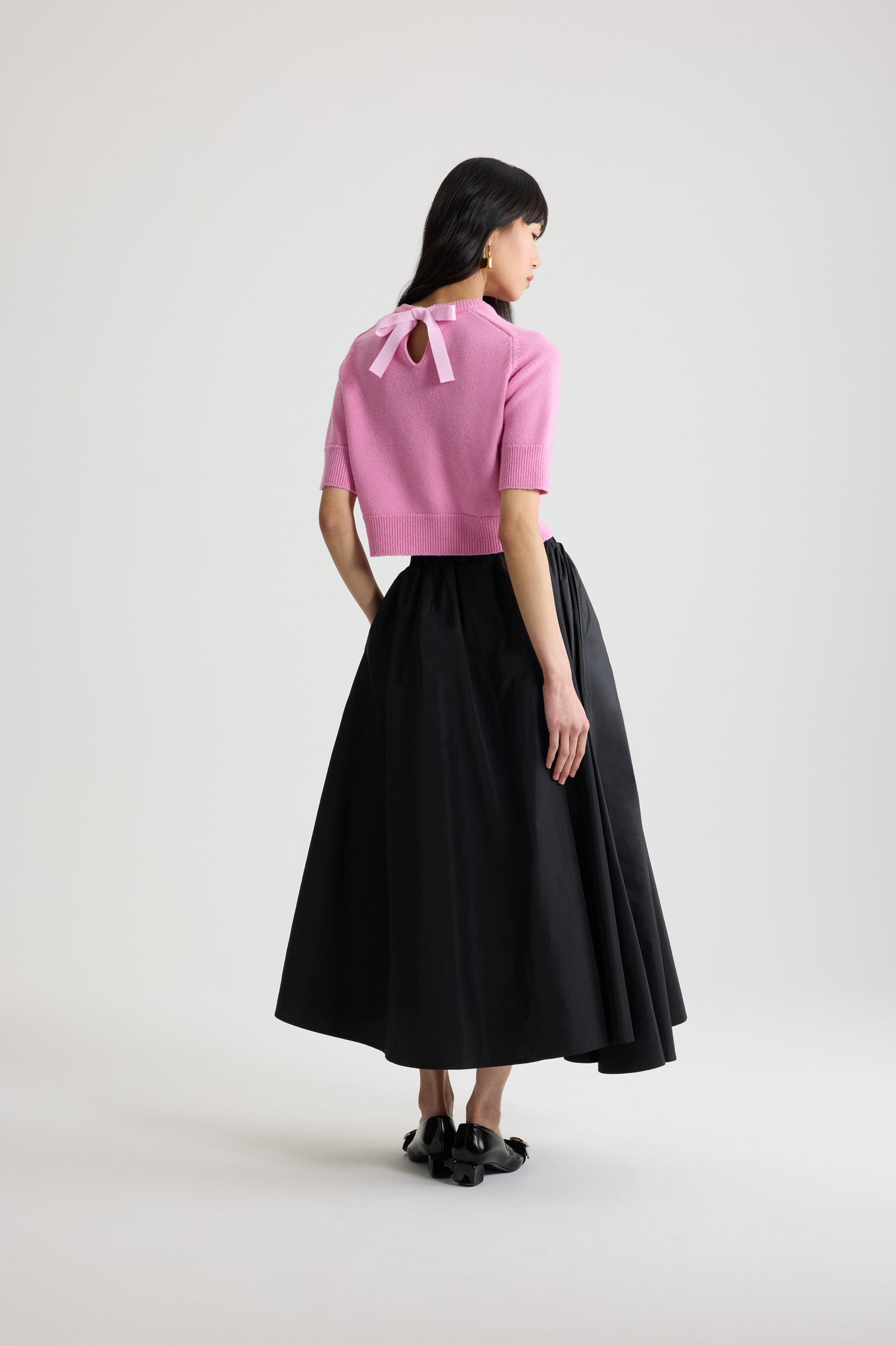 Patou Knitwear H25KN3038041458P pull Pink Pearl cropped