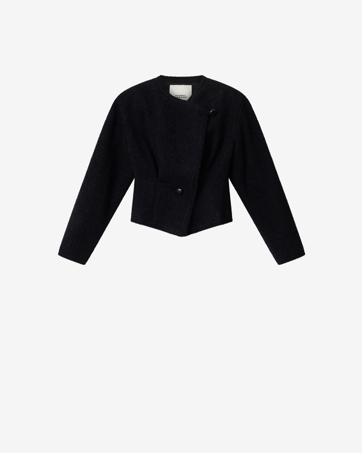 Isabel Marant Suna VE0710FA veste laine noire frangée