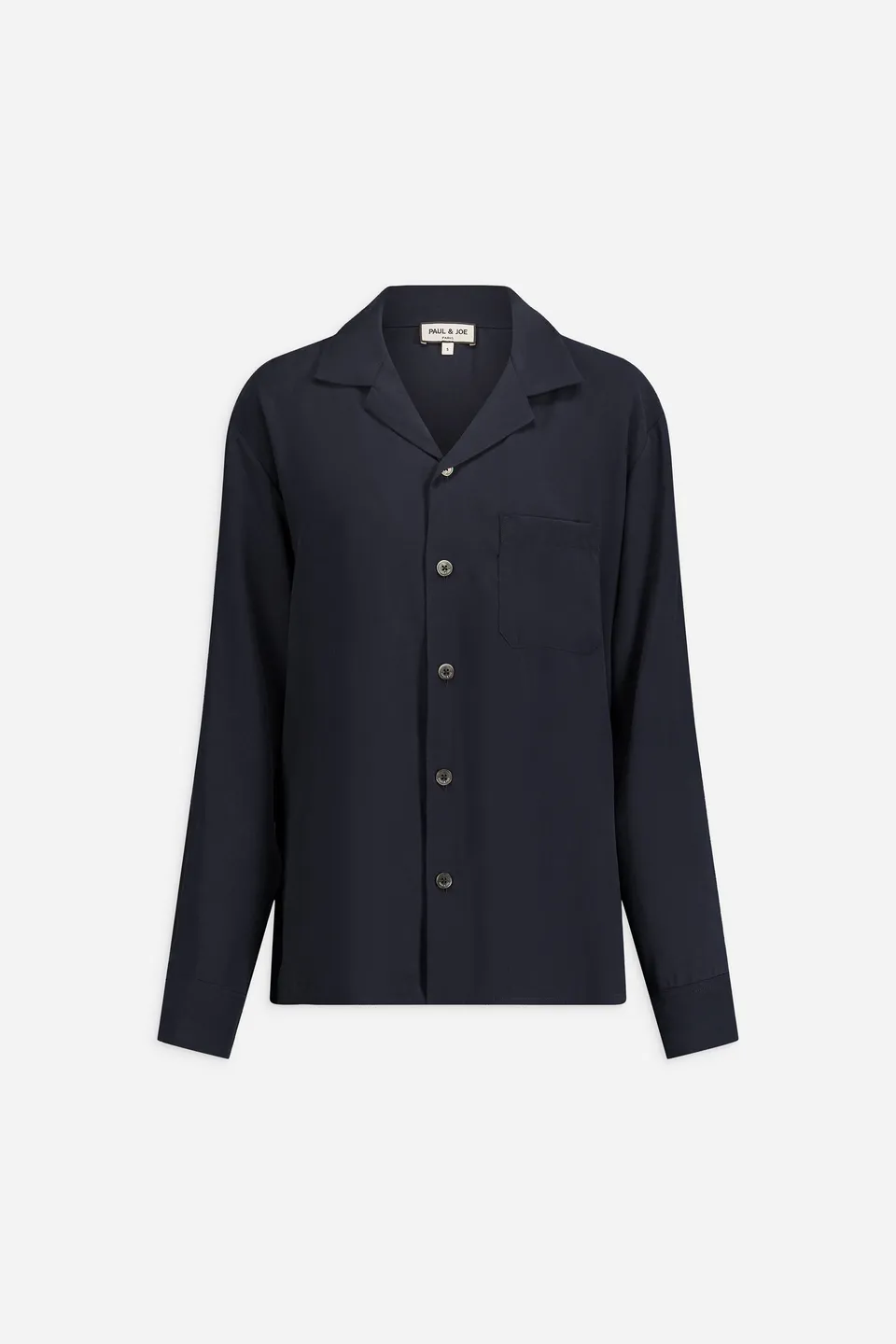 Paul & Joe Hazel chemise cupro marine manches longues