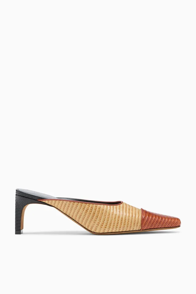 Ulla Johnson Carlyle Mule chaussures bisque cuir 60mm