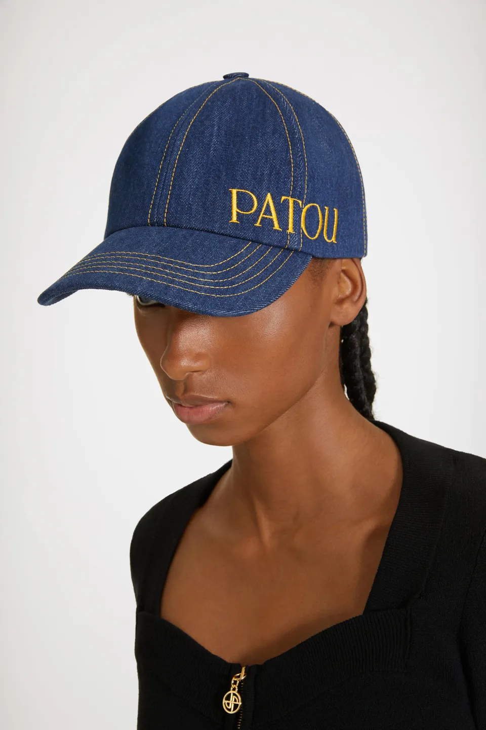 Patou Accessories AC0400008602D casquette denim Rodeo Blue
