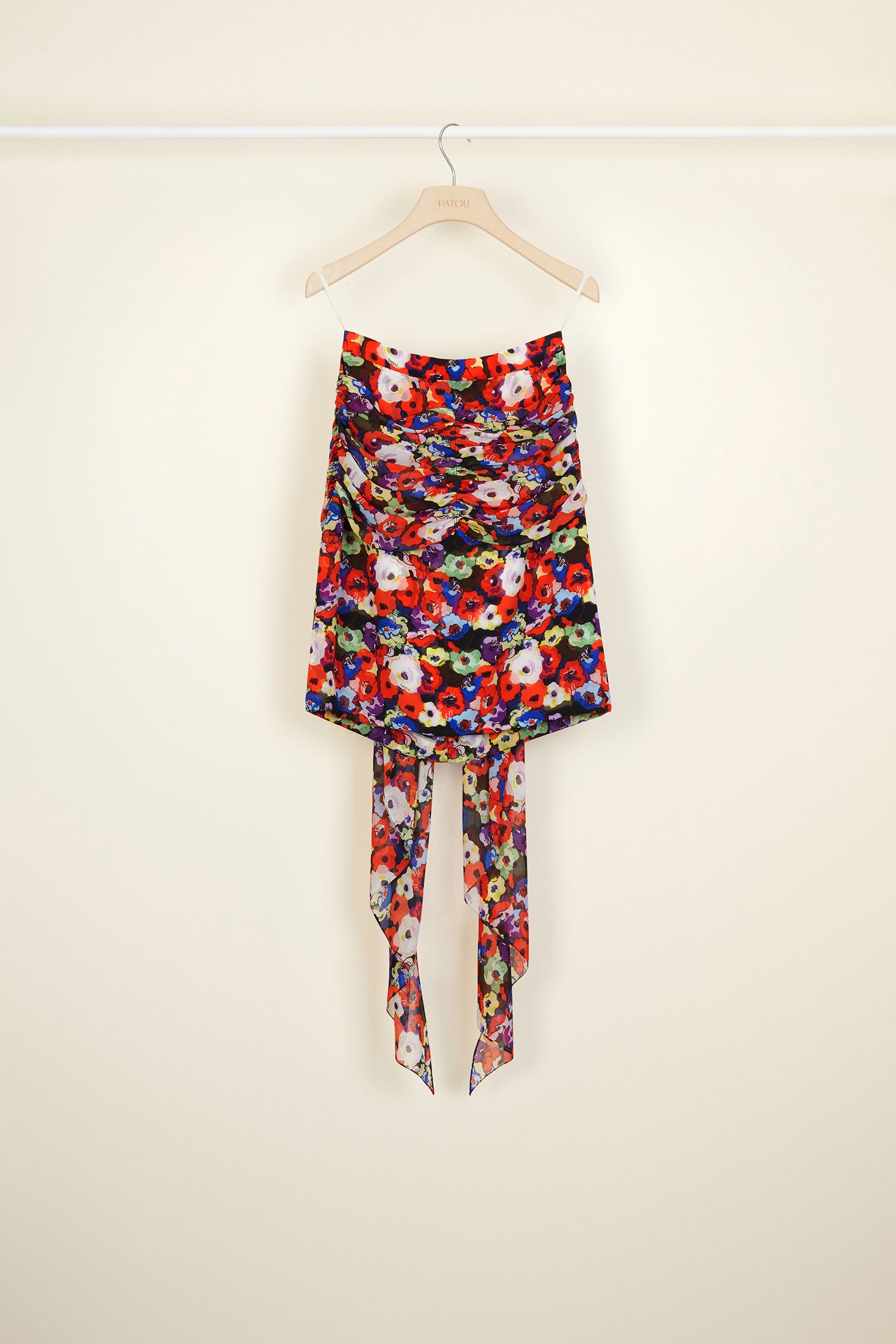 Patou SK002 jupe soie Thousand Flowers Bloom drapée
