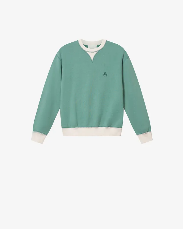 Isabel Marant Miker Sweatshirt Bluish Vert Jersey Coton