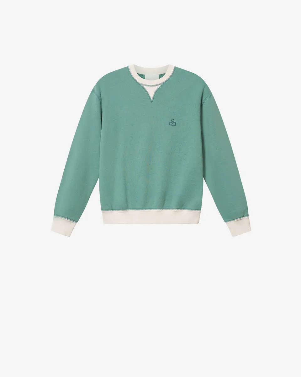Isabel Marant Miker Sweatshirt Bluish Vert Jersey Coton