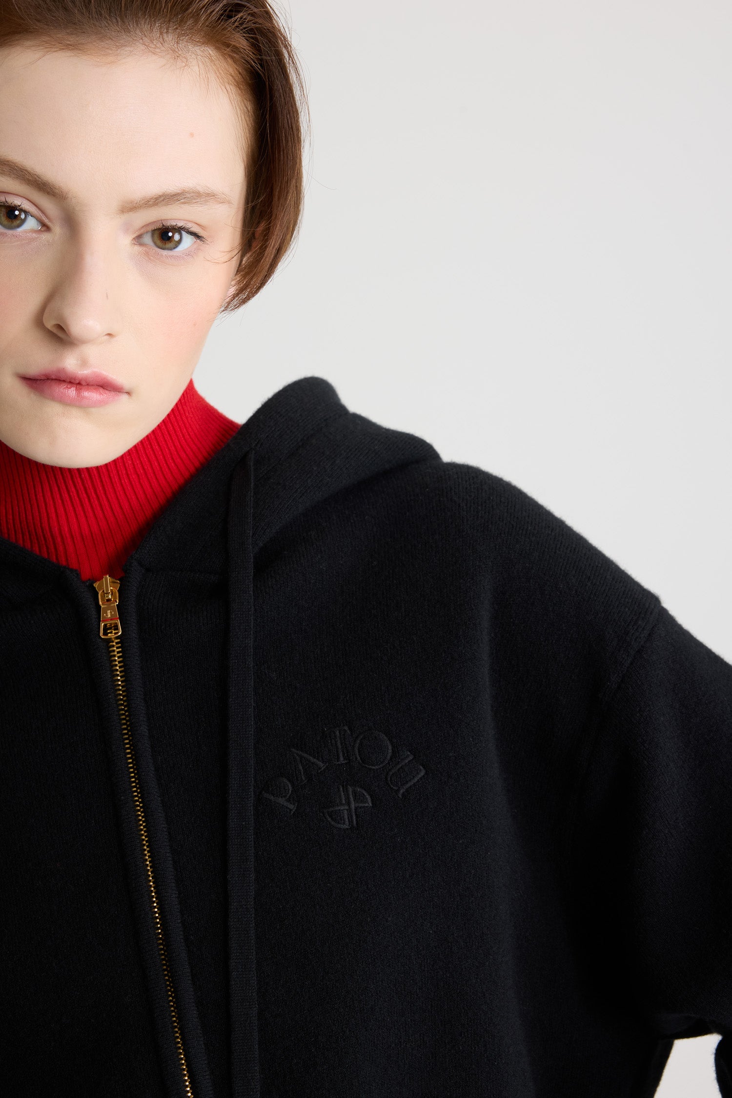 Patou KN295 hoodie laine cachemire noir taille M