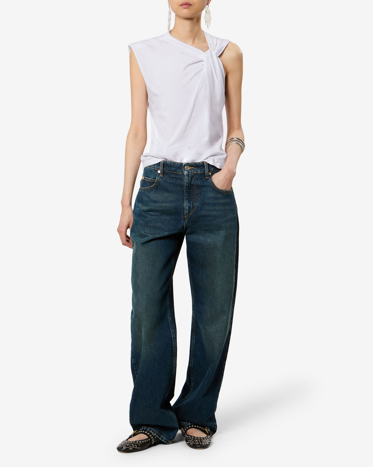 Isabel Marant Nayda t-shirt blanc en coton