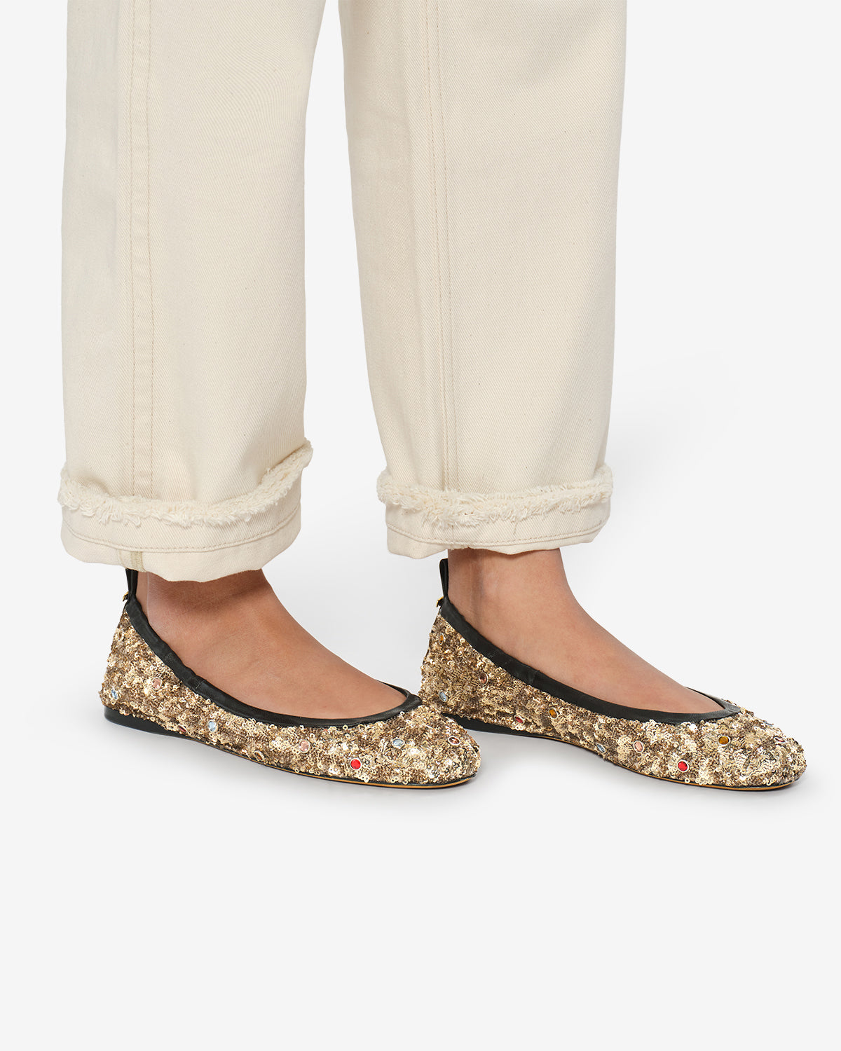 Isabel Marant Belna BN0005FE ballerines doré sequins 35-42
