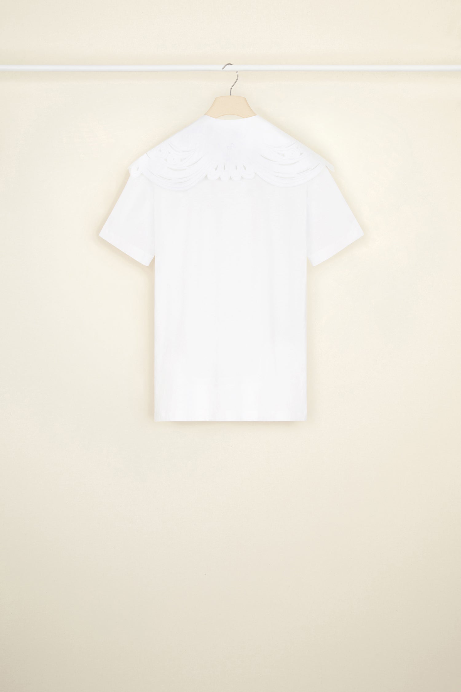 Patou T-Shirts t-shirt coton bio col brodé blanc M