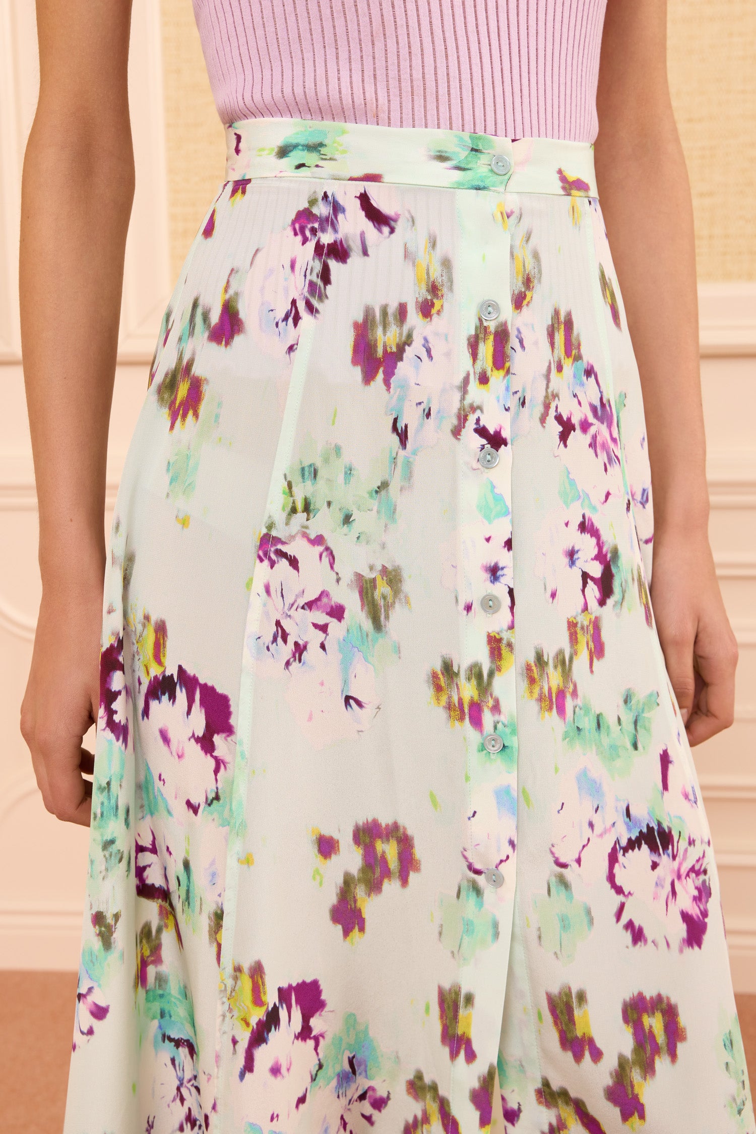 Ulla Johnson Rowan jupe midi soie Oasis