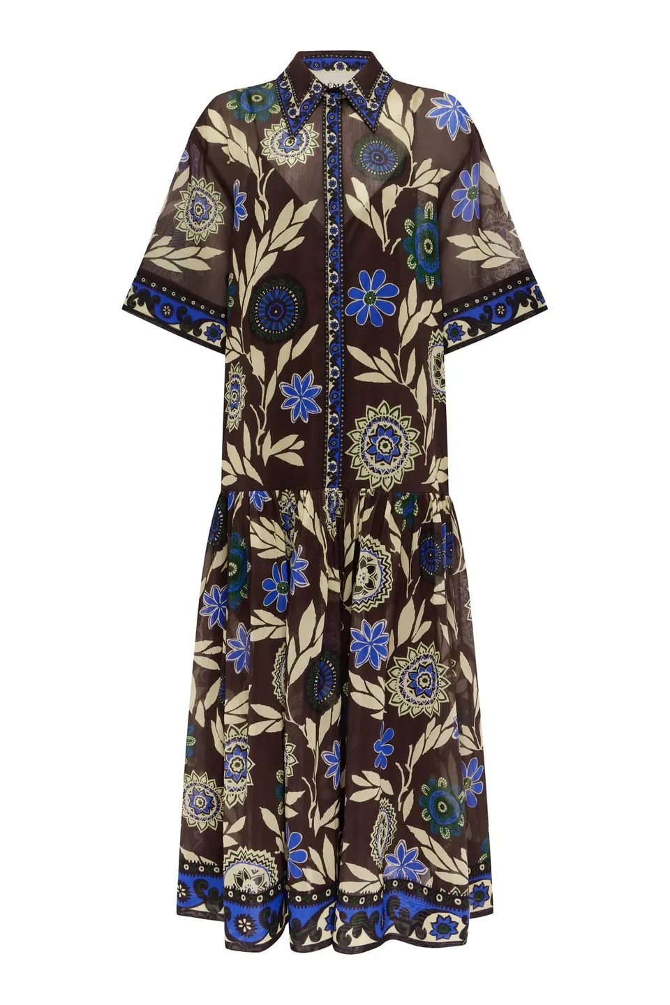 Alemäis Jasper chemisier robe coton soie ceinture tressée
