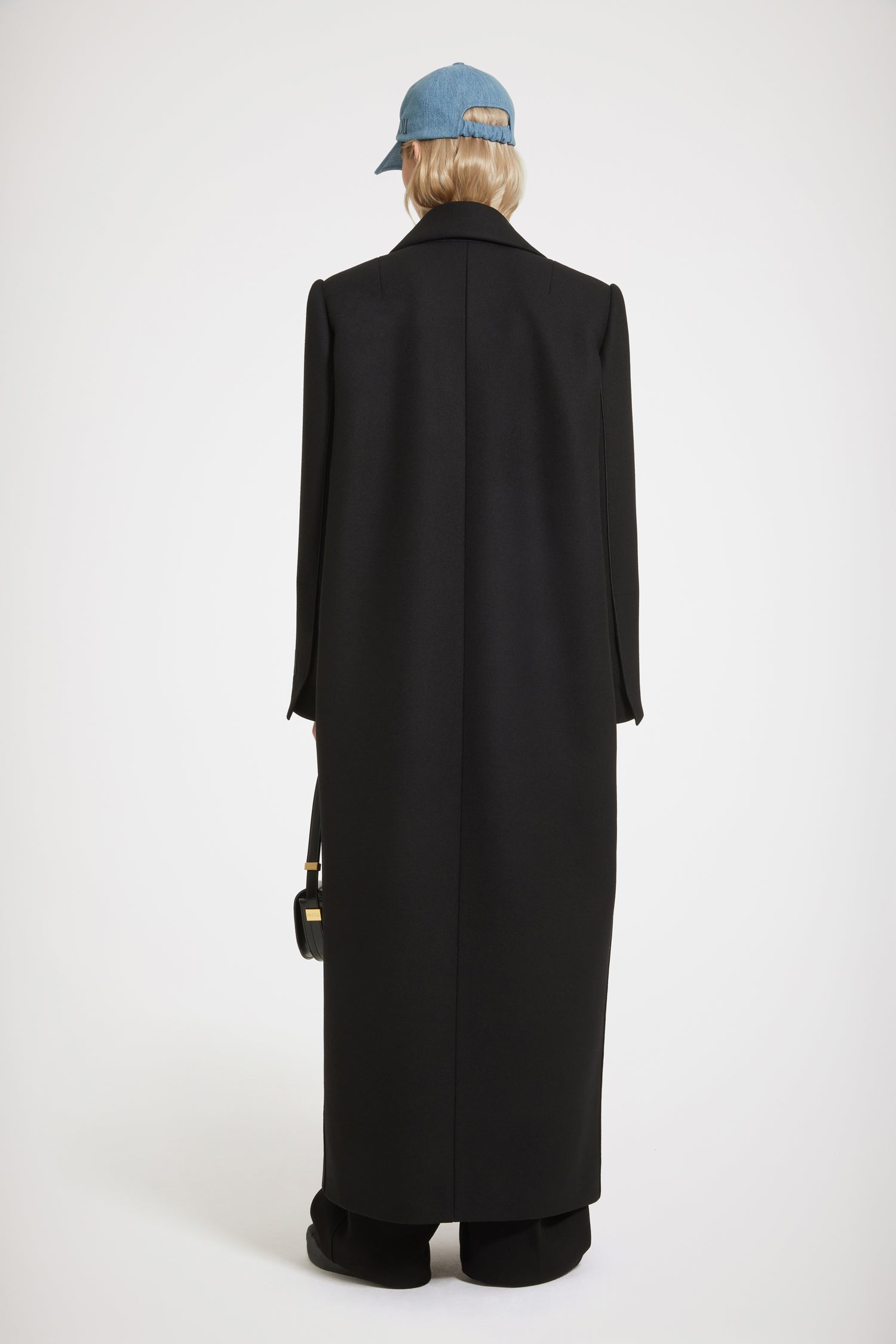 Patou Coats CO017 manteau long noir laine