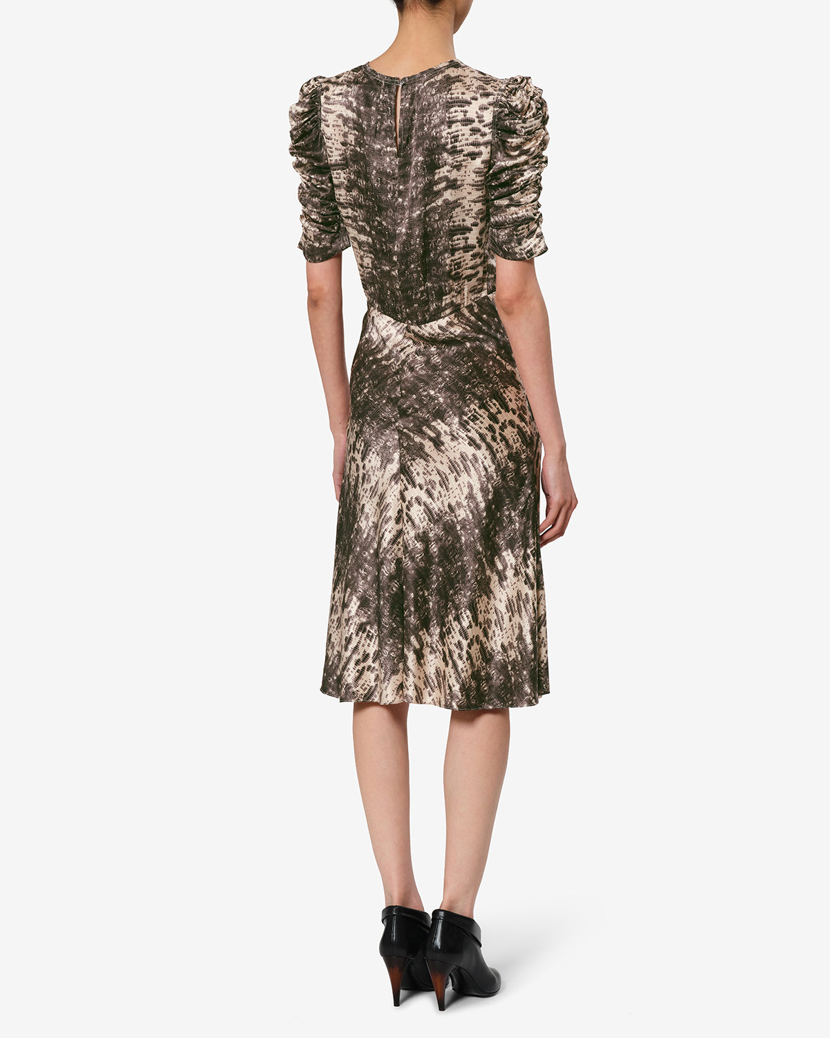 Isabel Marant Lemila robe soie beige python