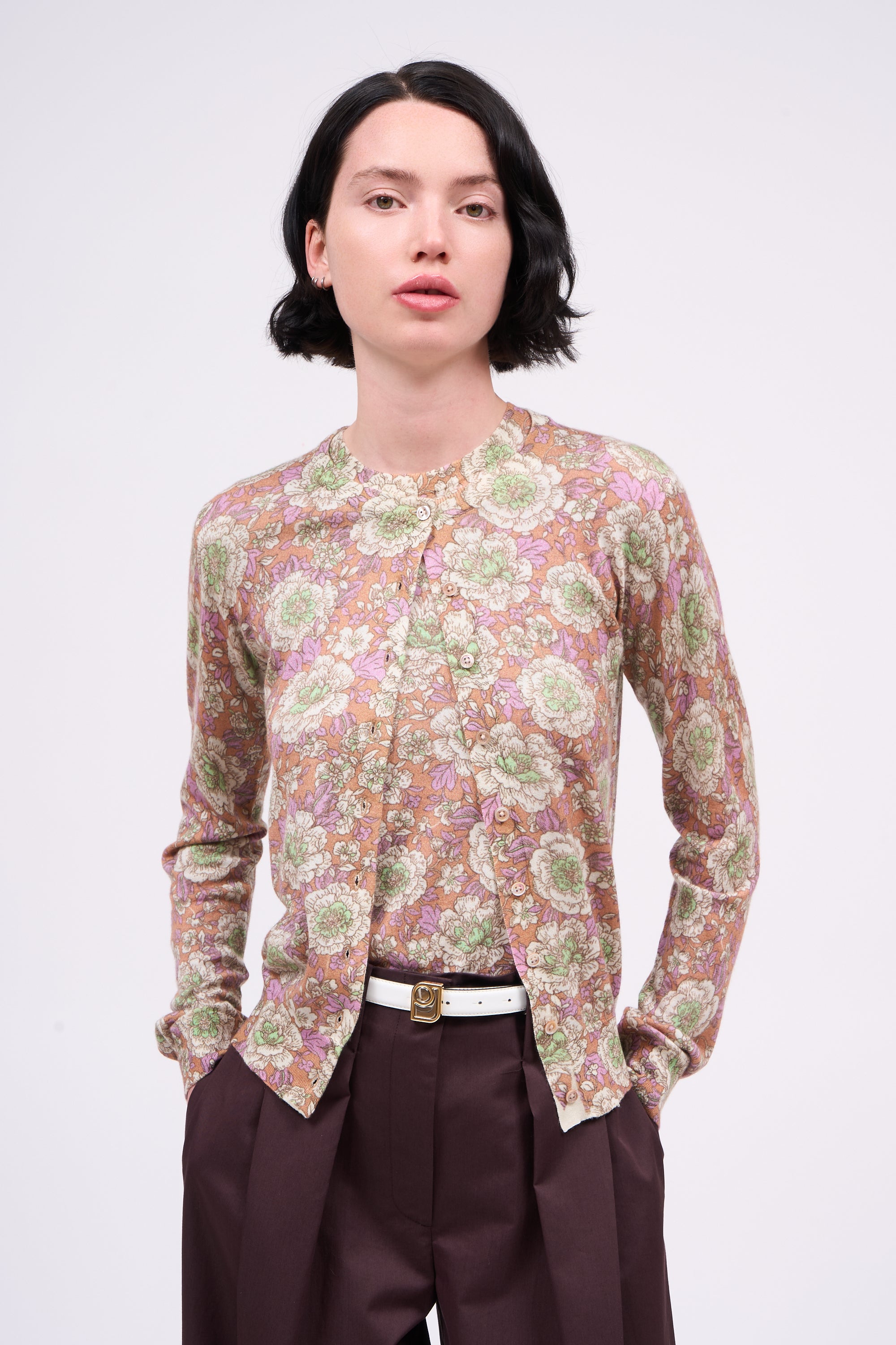 Paul & Joe Mailles Myosotis cardigan cachemire camel