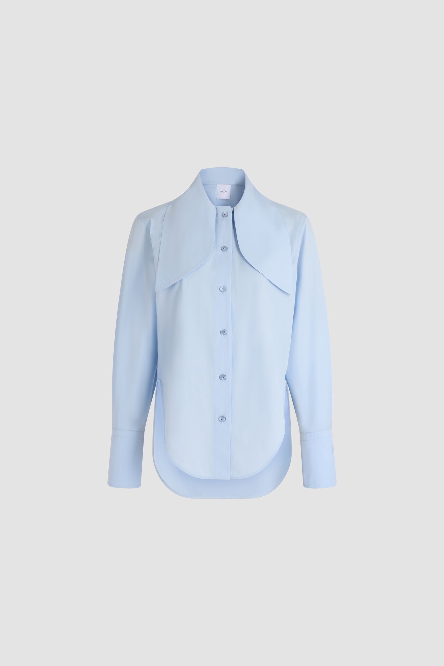 Patou BL063 blouse col noué Polar Sky coton bio