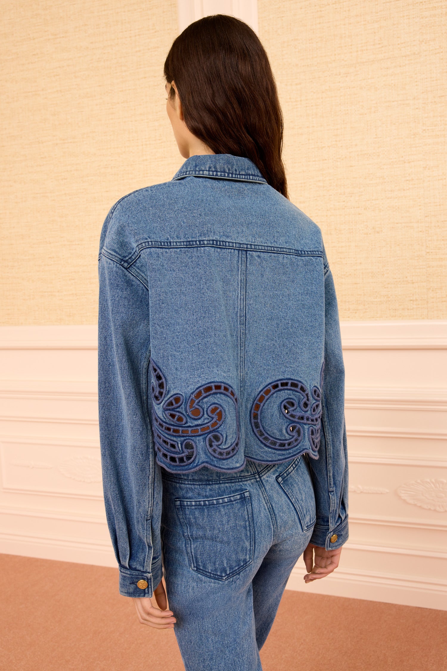 Ulla Johnson Bobbi Jacket veste jean coton bleue river