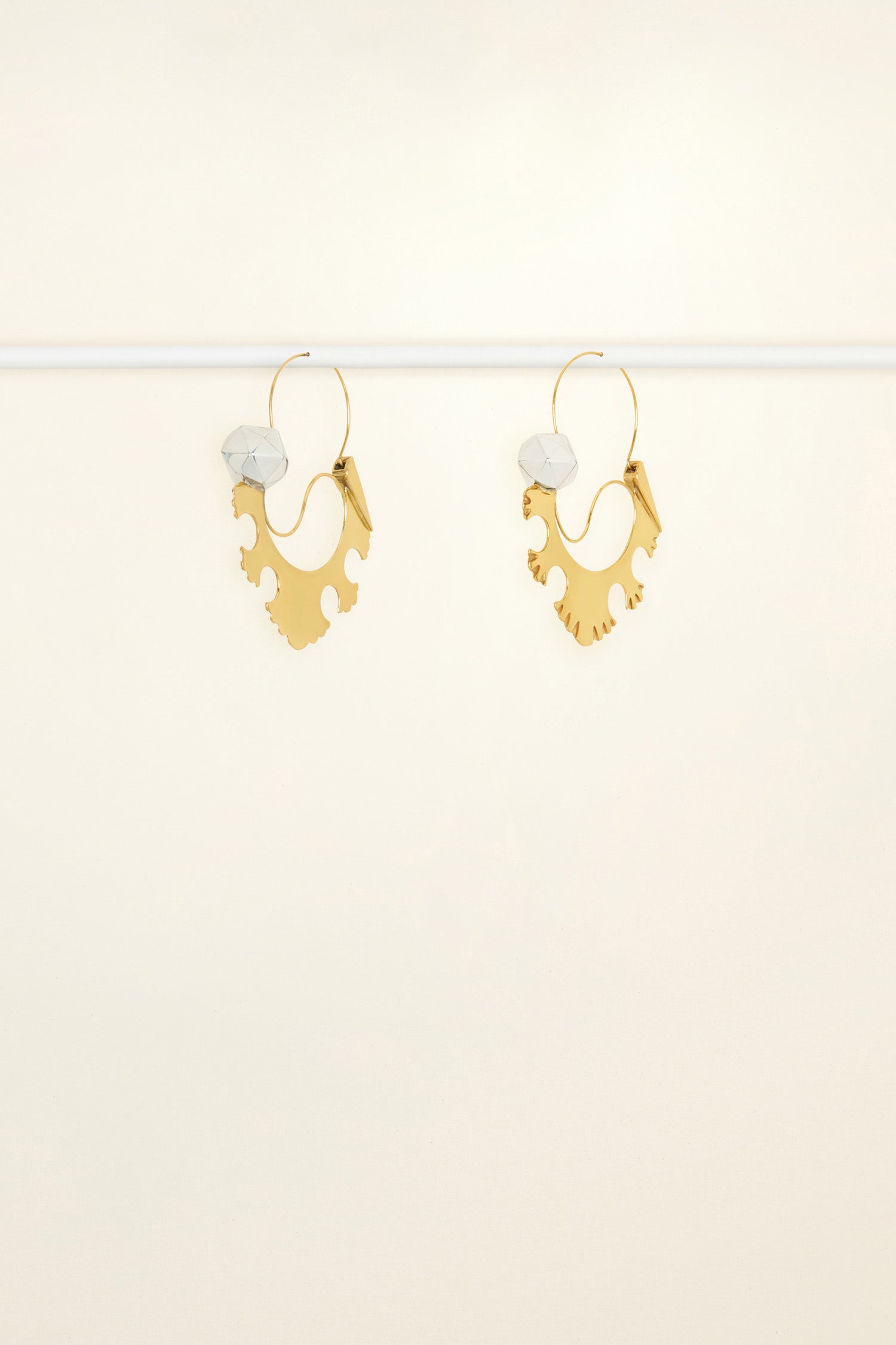 Patou Jewellery JW053 créoles larges bicolore or argent TU