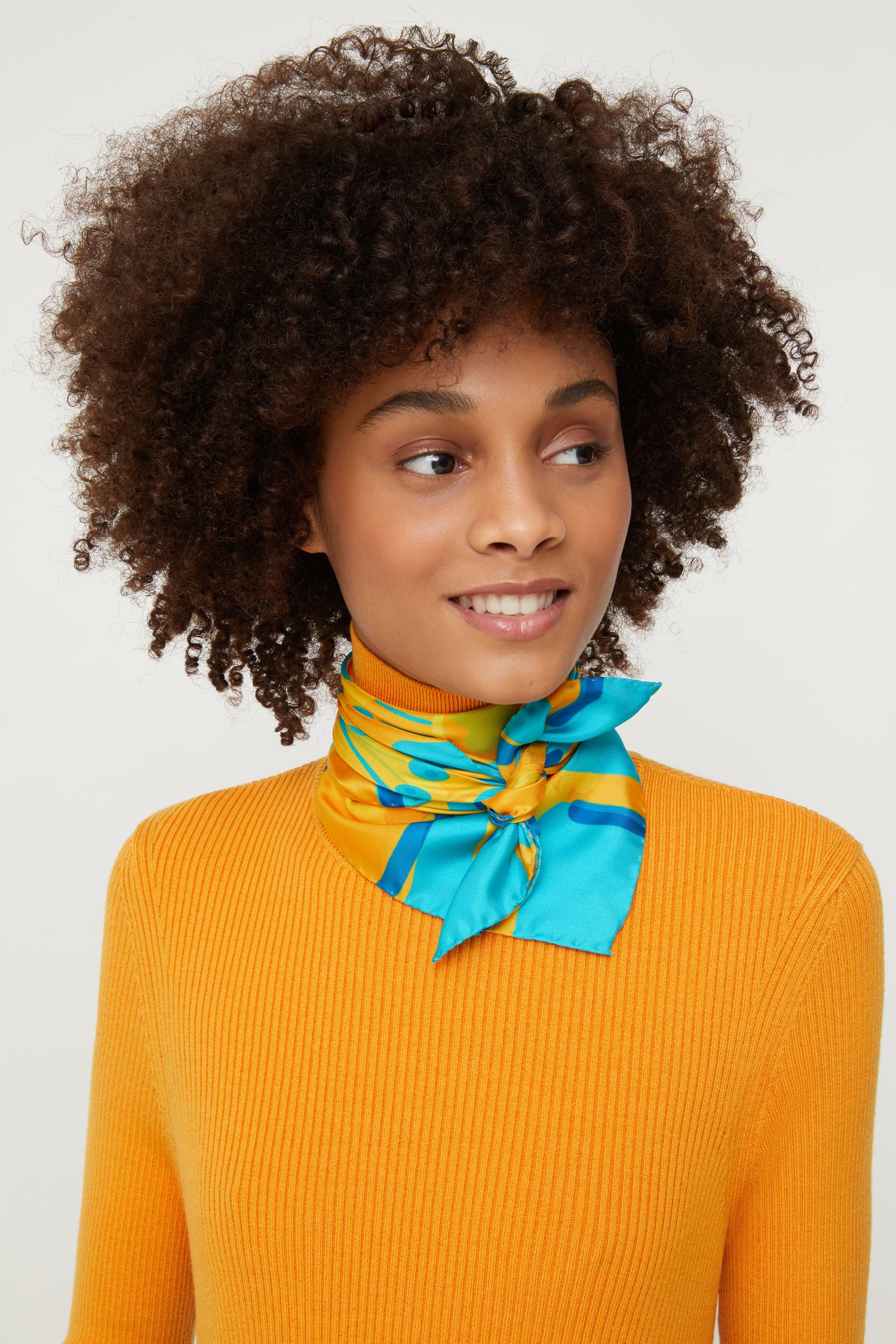 Patou KN058 Pull maille côtelée Orange XS-XL