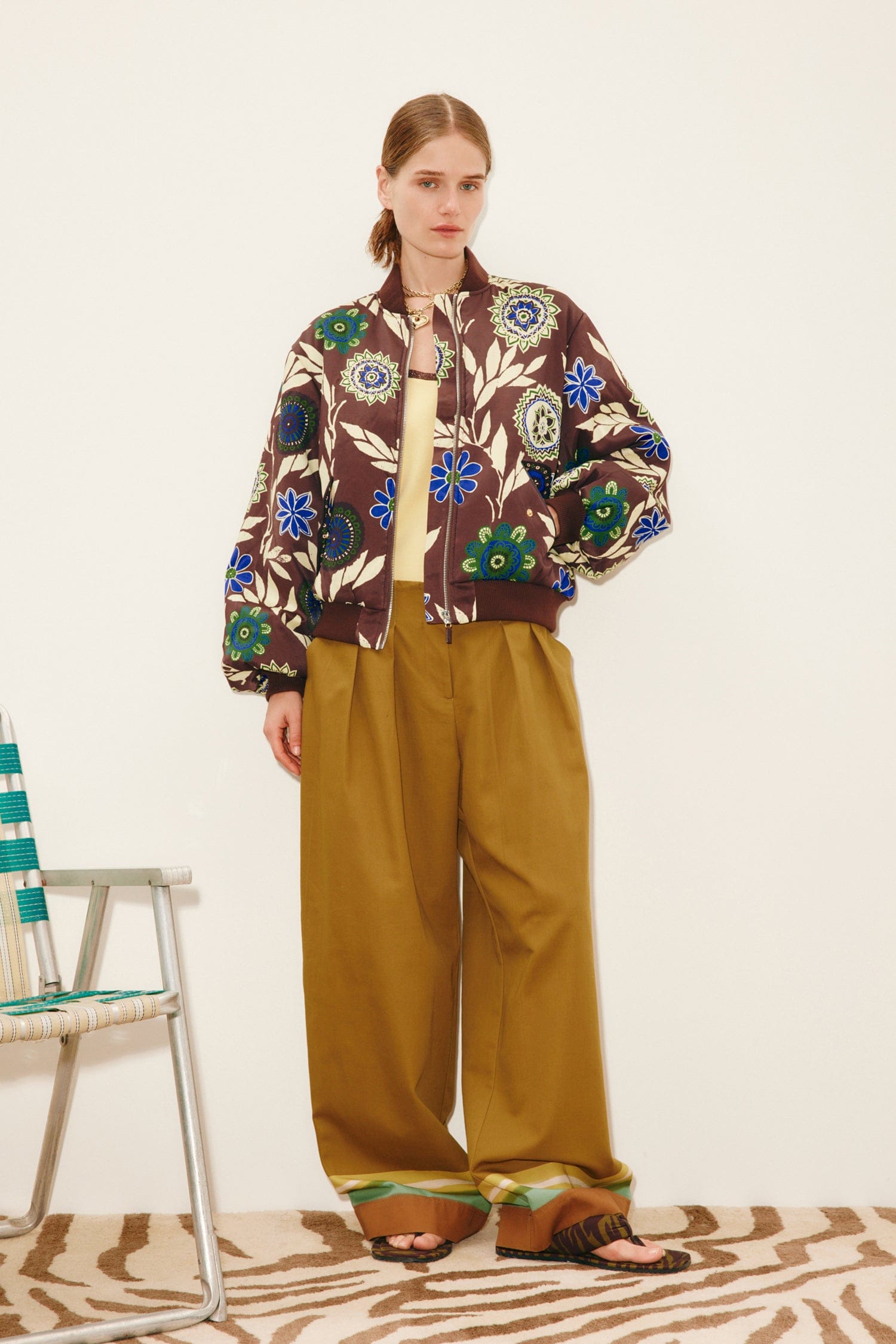 Alemäis Jasper blouson bomber satin floral