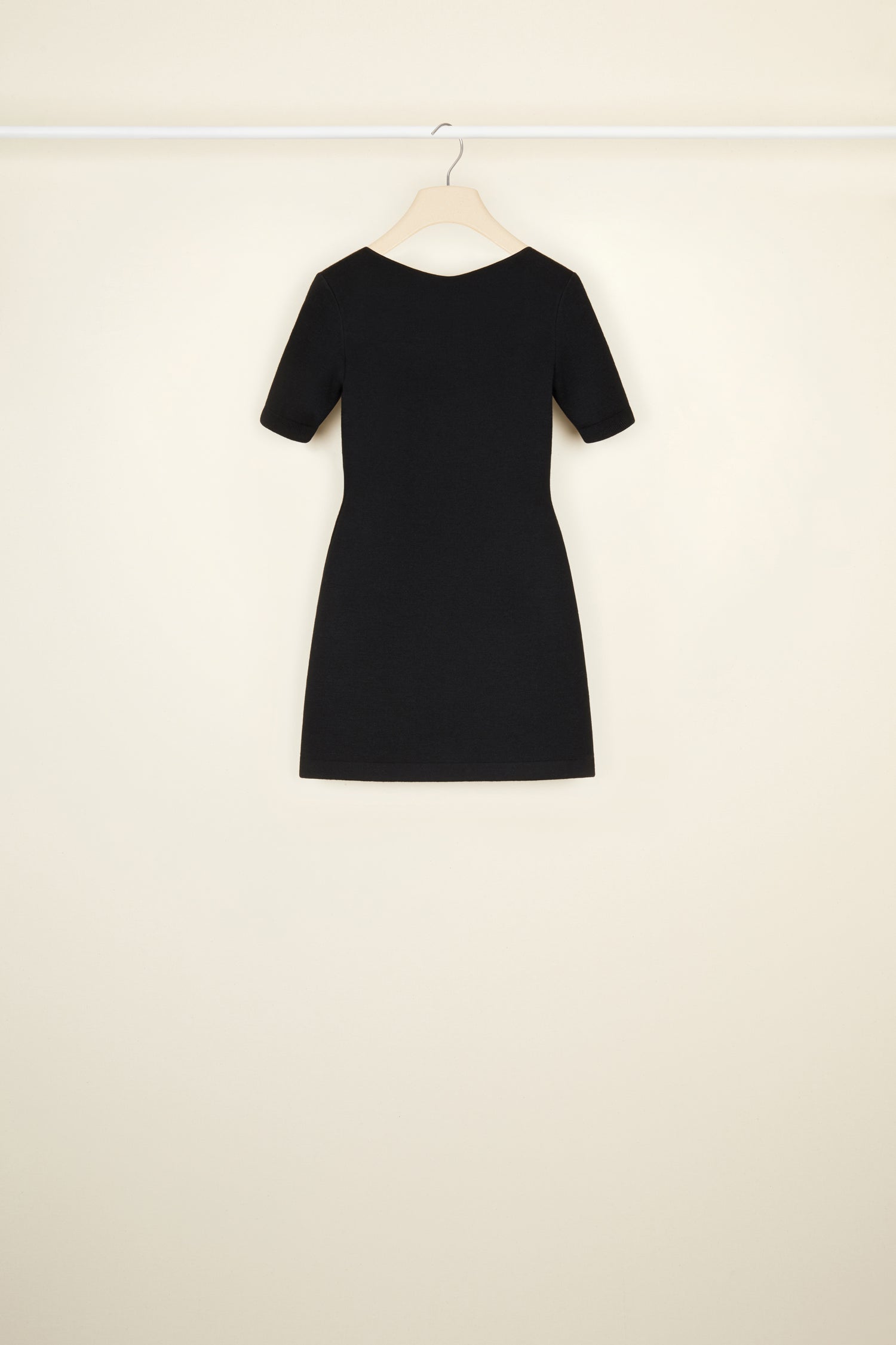 Patou Dresses KN059 robe mini maille noire manches S