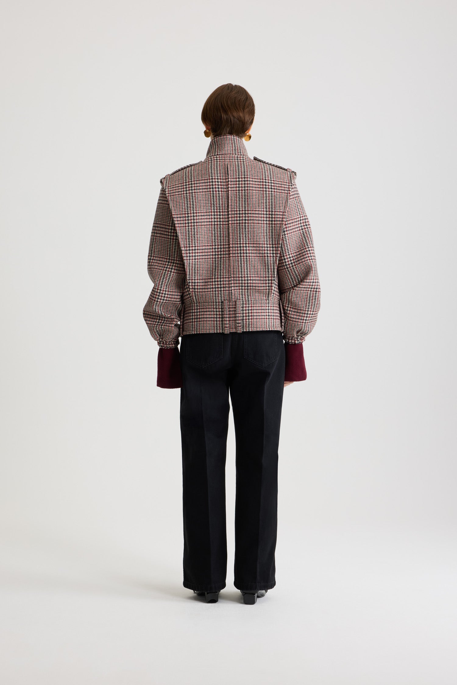 Patou H25OU04002275082 bomber flanelle Prince Of Wales