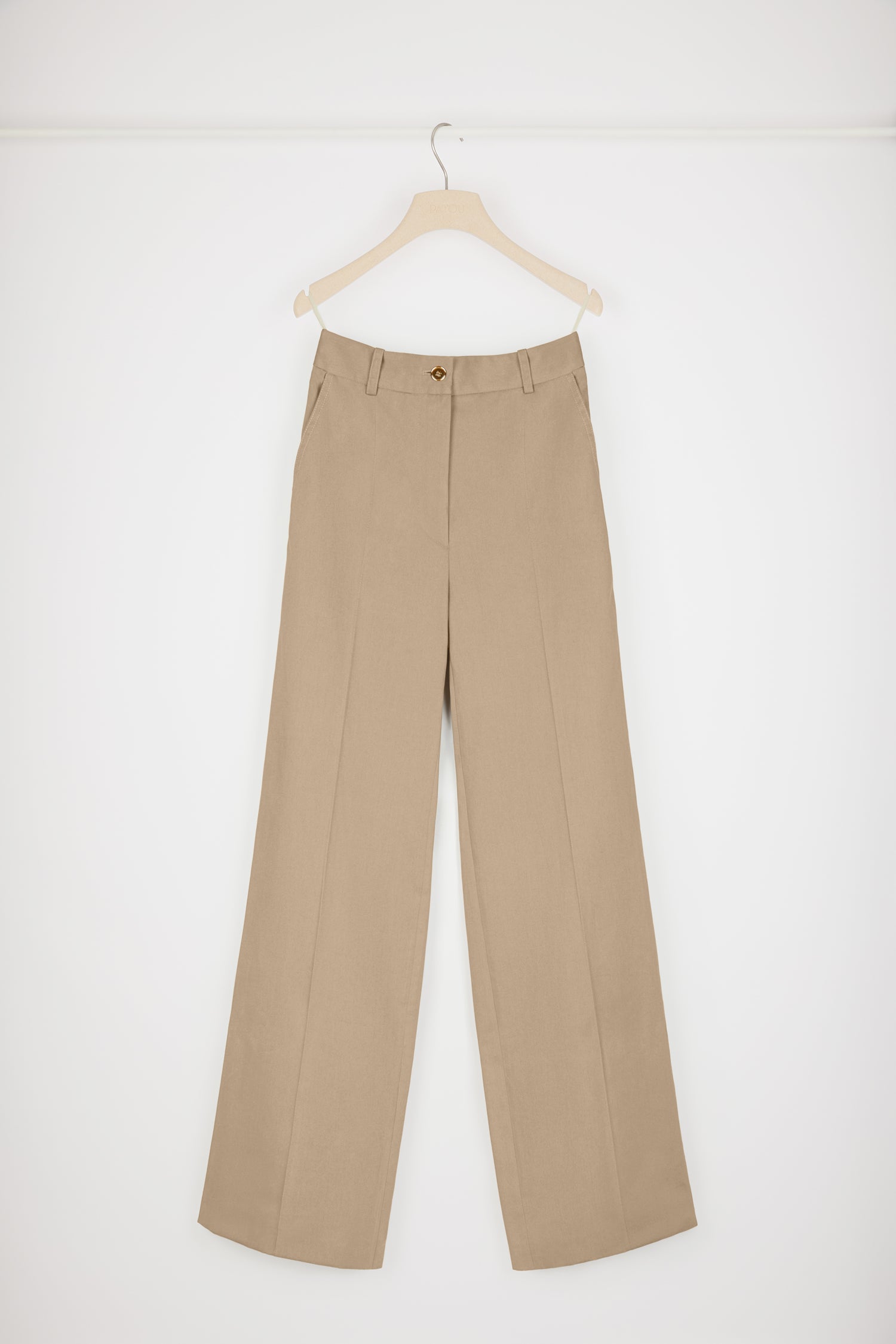 Patou TR002 pantalon gabardine coton bio beige Parchment