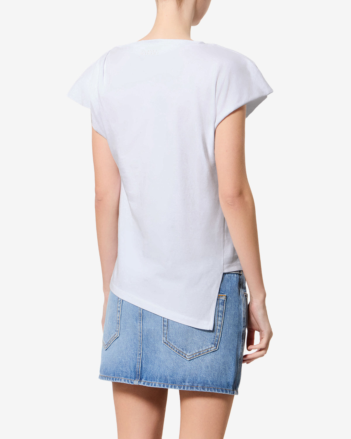 Isabel Marant Sebani t-shirt blanc coton asymétrique