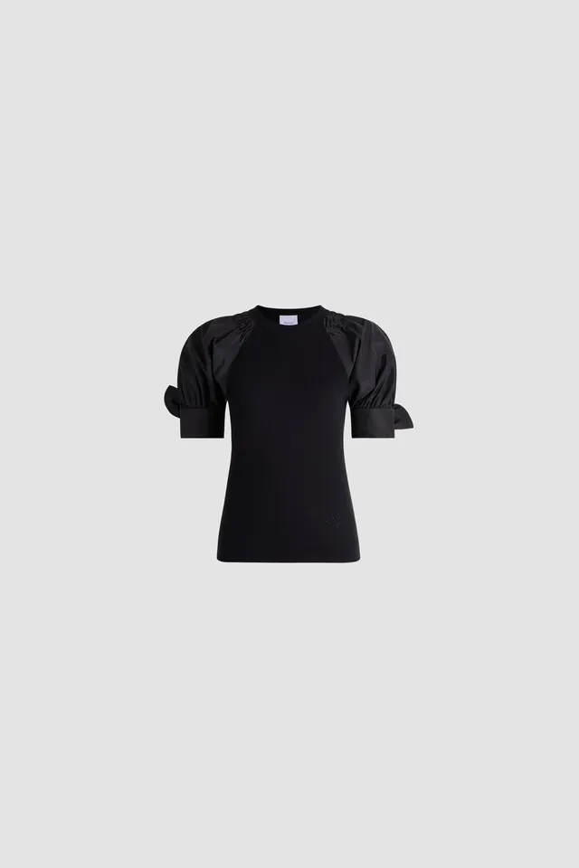 Patou T-shirt JE257 noir coton bio manches nouées